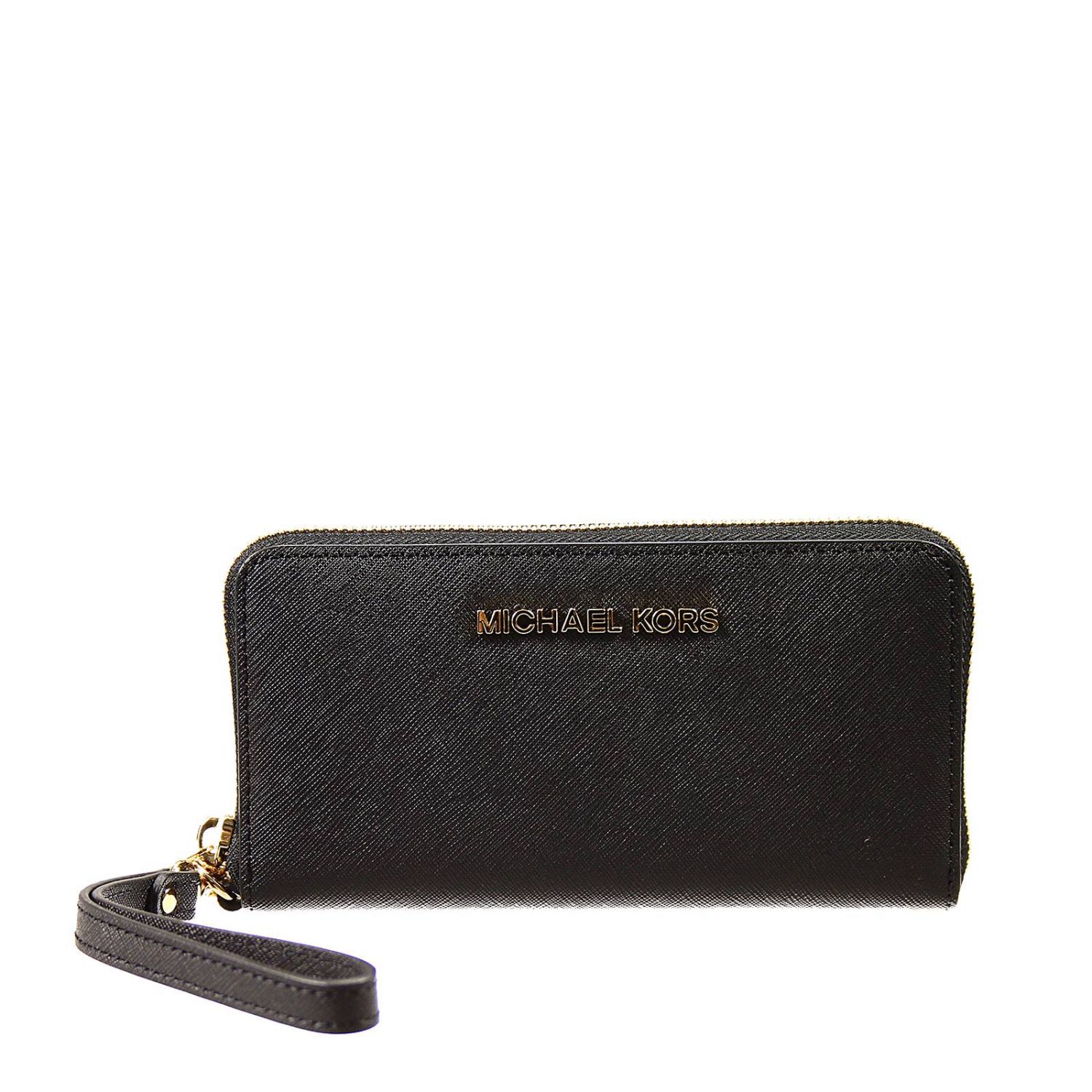 michael kors saffiano zip around wallet