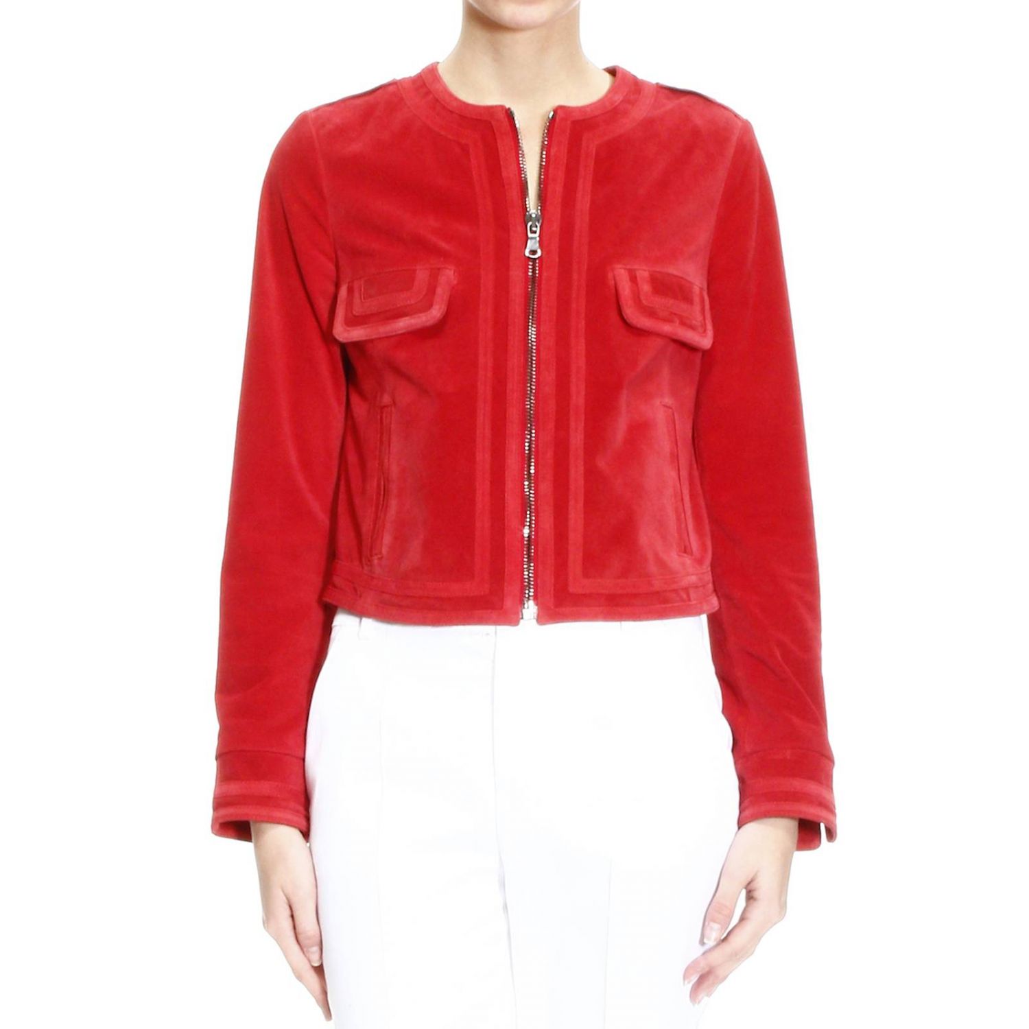 Mauro Grifoni Outlet: split leather zipped motor jacket | Jacket Mauro ...