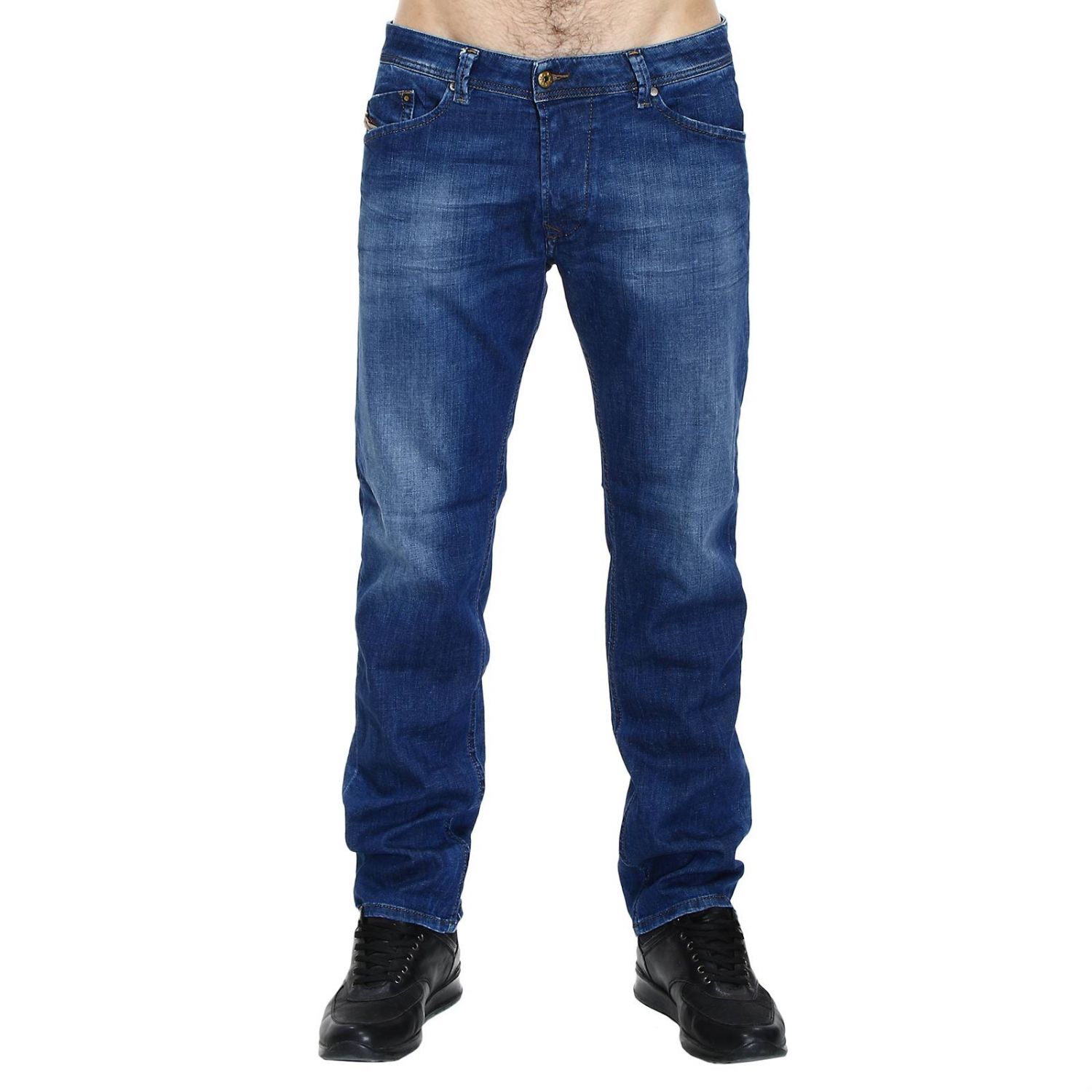 Diesel Outlet: DARRON DENIM USED REGULAR SLIM CON BAFFATURE - Denim | Jeans  Diesel 00c1xl 836x GIGLIO.COM