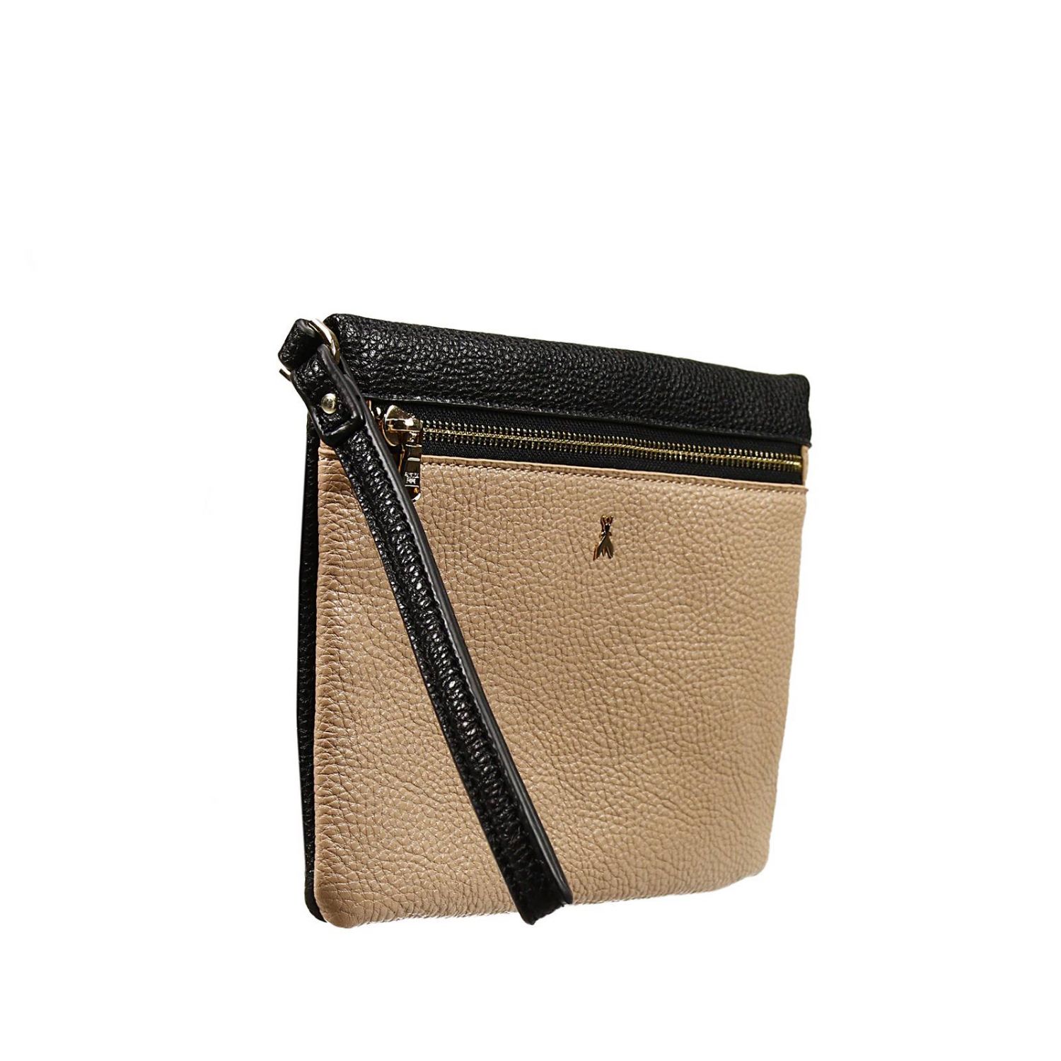 Patrizia Pepe Outlet: bag mini pochette ecoleather bicolor | Mini Bag  Patrizia Pepe Women Black | Mini Bag Patrizia Pepe 2v5748 av63 GIGLIO.COM