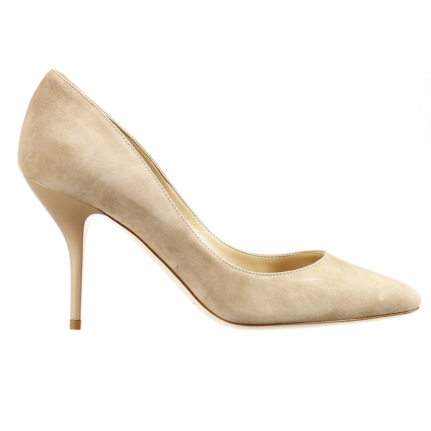 scarpe donna SILVIA ROSSINI decolte beige camoscio marrone tessuto AD487 -  ZOOODE.COM