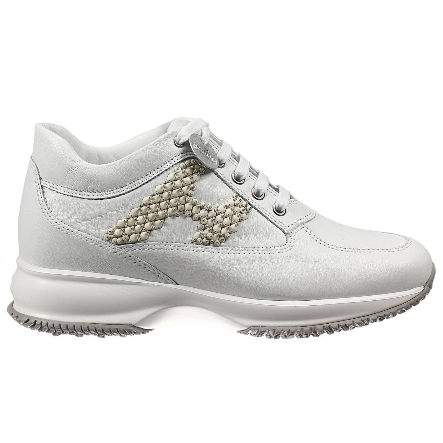 Hogan Outlet: INTERACTIVE H PIETRE PELLE - Bianco | Sneakers Hogan  hxw00n0q040 ad9 GIGLIO.COM