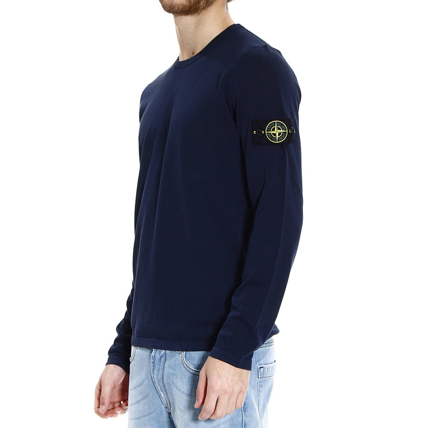 Stone Island Outlet: knit crew-neck cotton crepes maltinto | Sweater ...