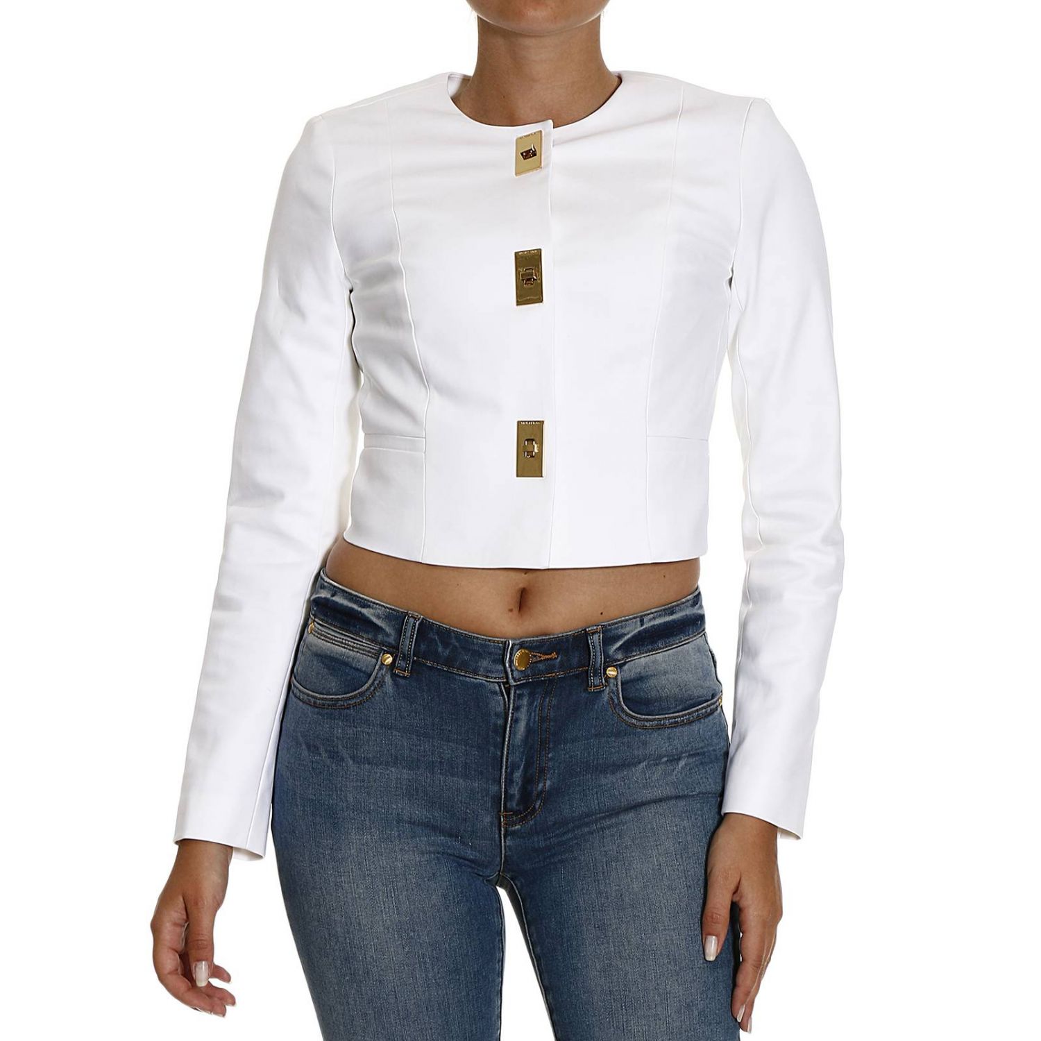 michael kors white jean jacket