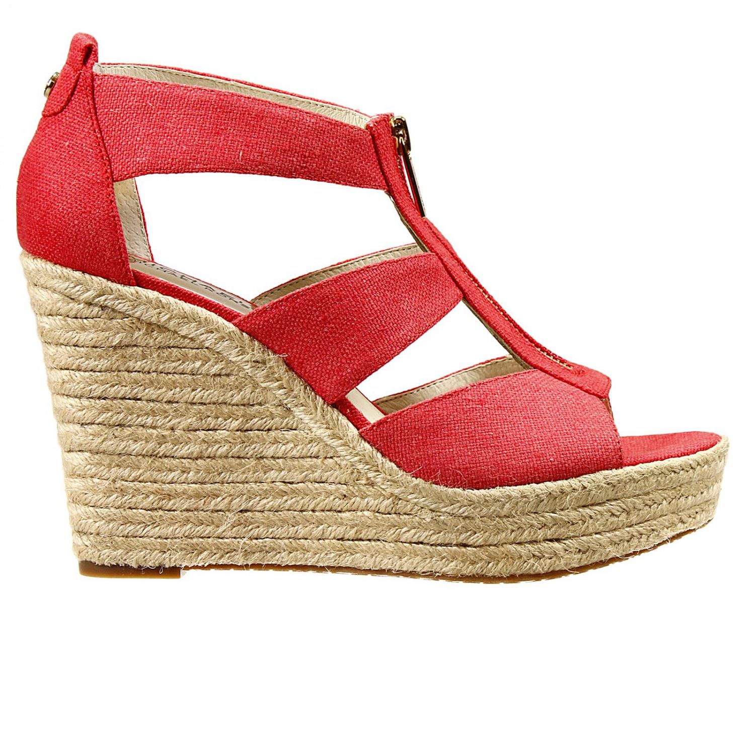 michael kors red wedge shoes