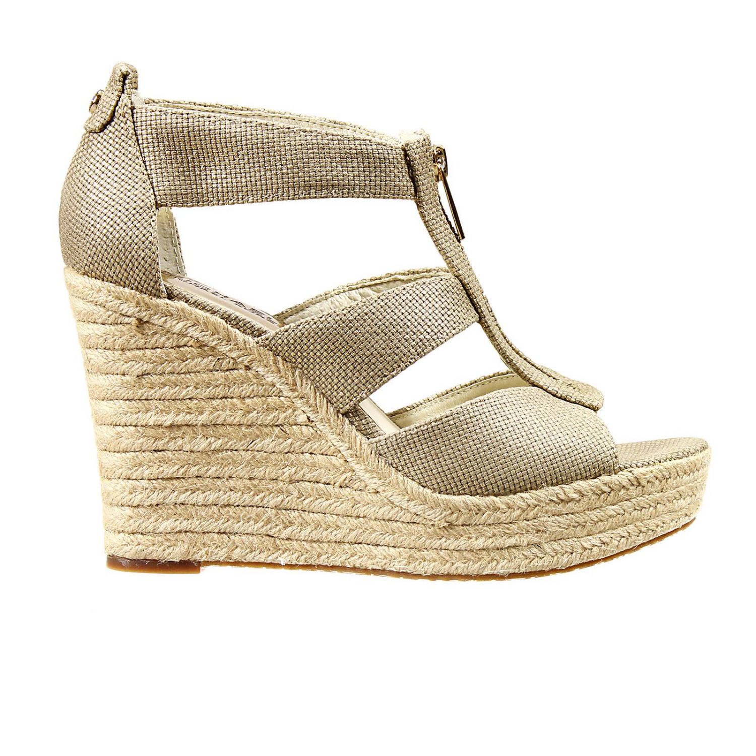 michael kors gold wedge shoes