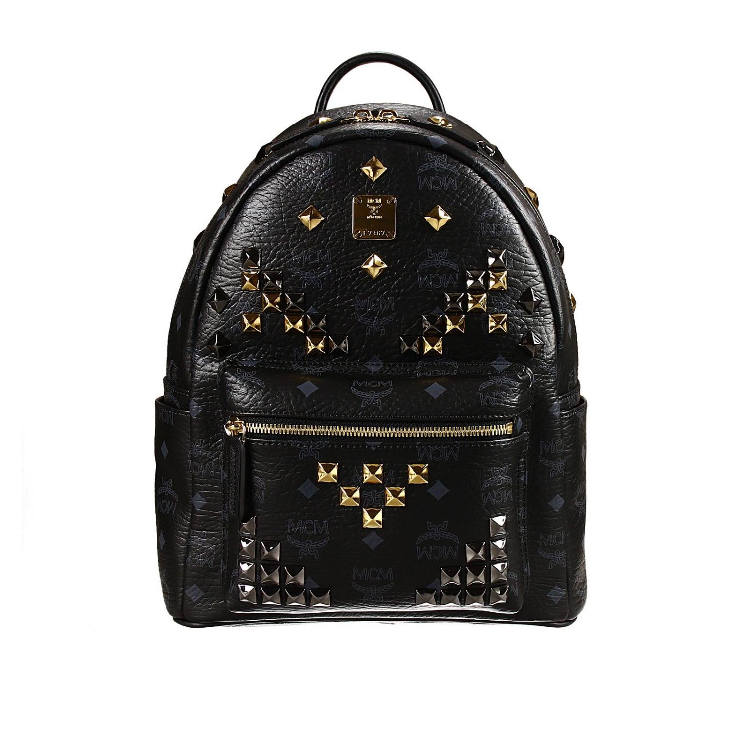 Mcm Outlet: bag stark backpack small leather logo | Shoulder Bag Mcm ...