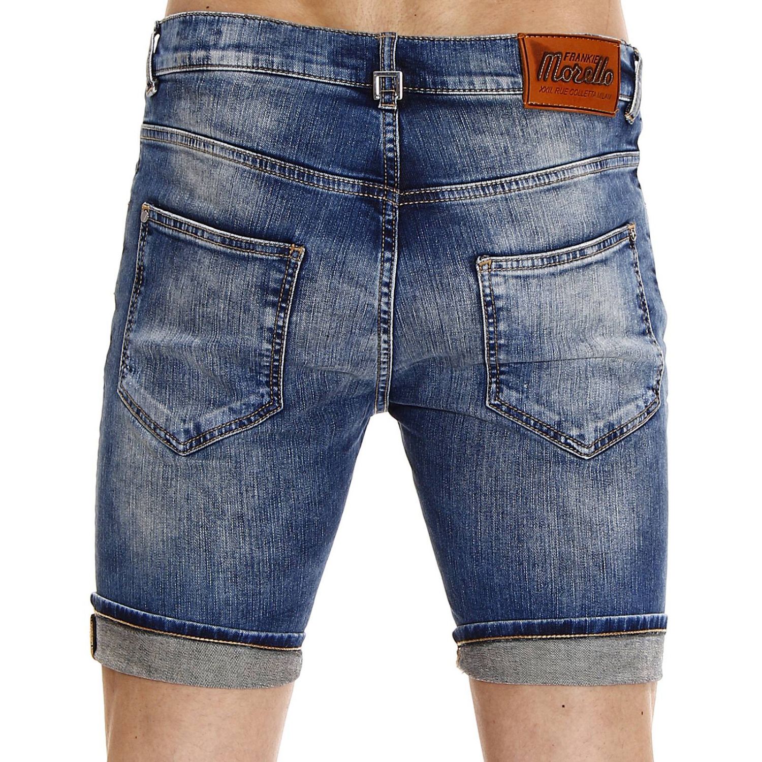 Frankie Morello Outlet: pants denim short 5 pockets | Pants Frankie ...
