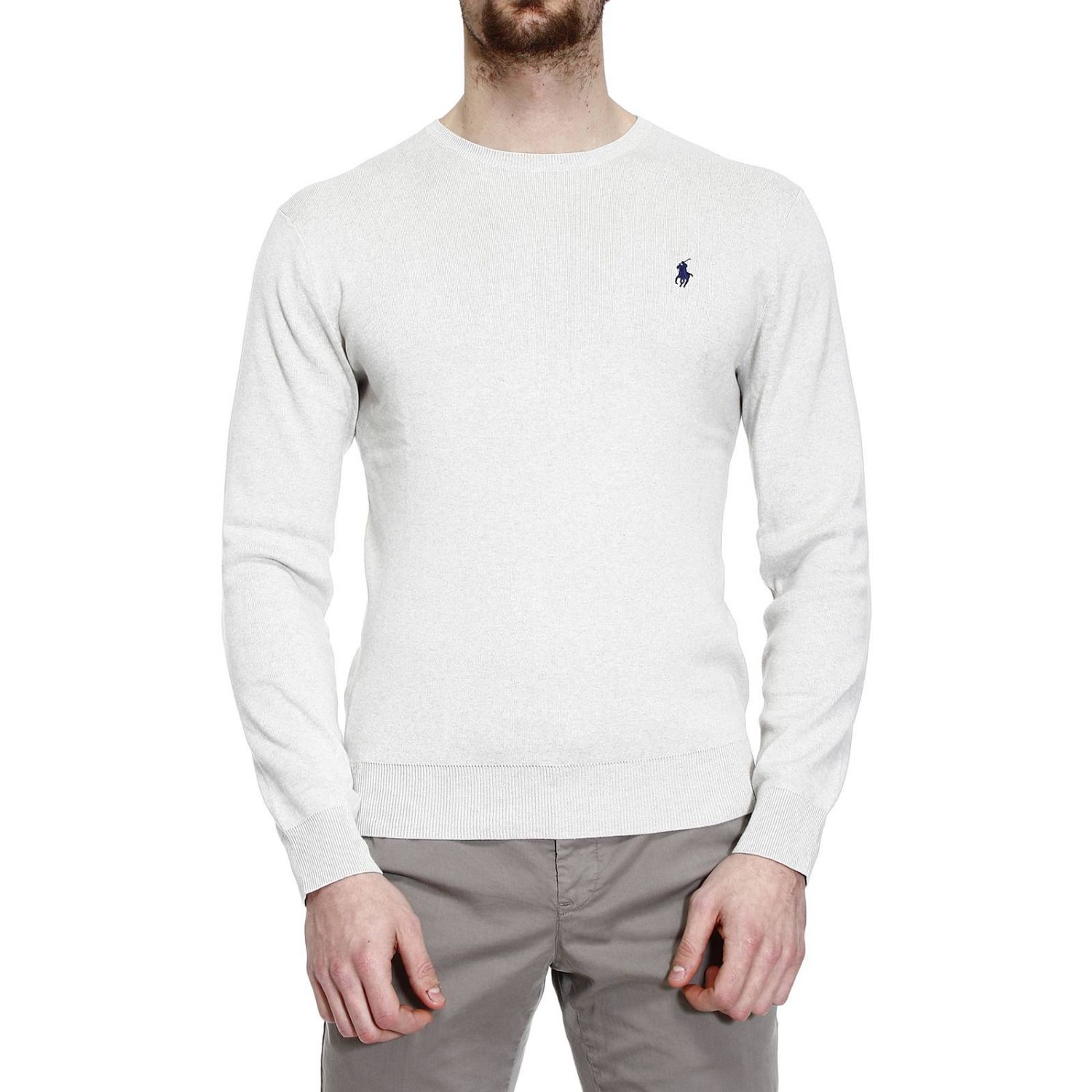 slim crew neck polo