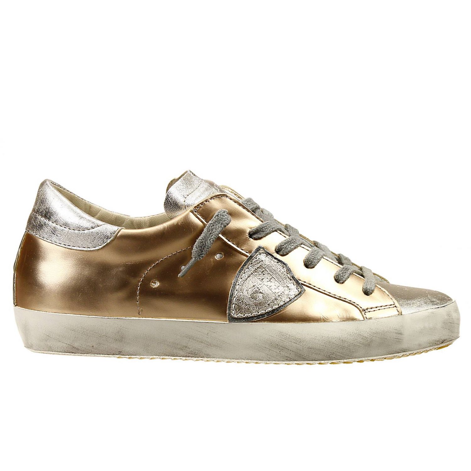 philippe model gold sneakers