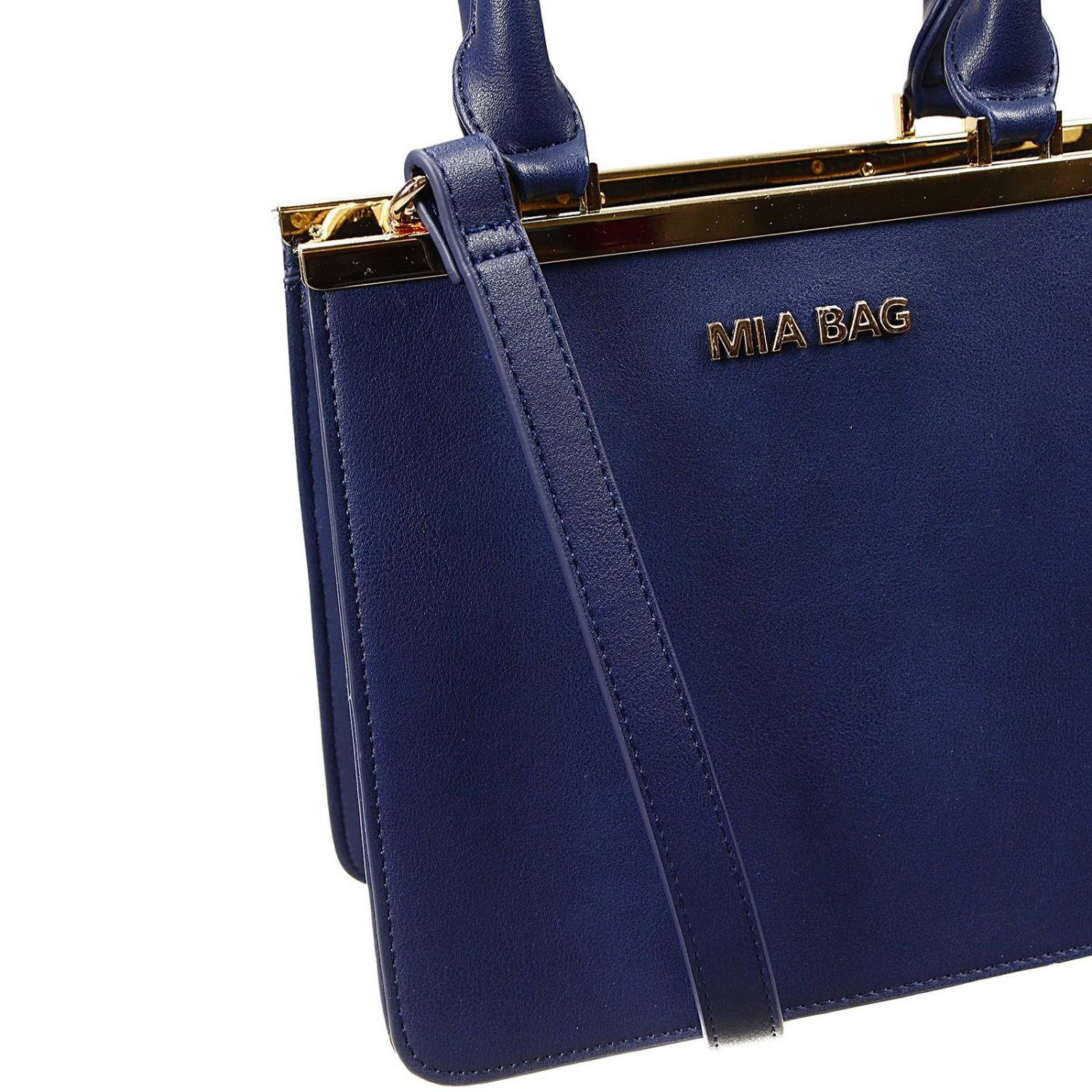 Mia Bag Outlet: 2 MANICI PICCOLA CON LETTERING | Borsa A Spalla Mia Bag  Donna Blue | Borsa A Spalla Mia Bag 15107 GIGLIO.COM