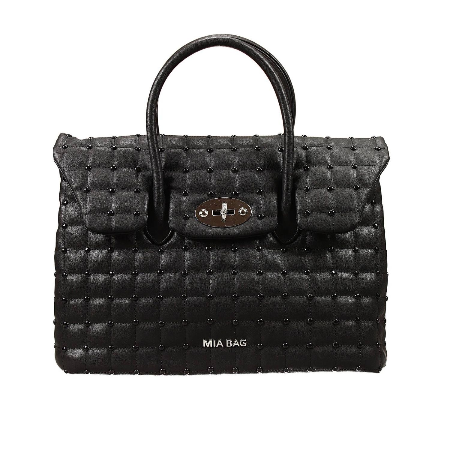 Mia Bag Outlet: bag 2 handles eco leather with studds | Shoulder Bag ...