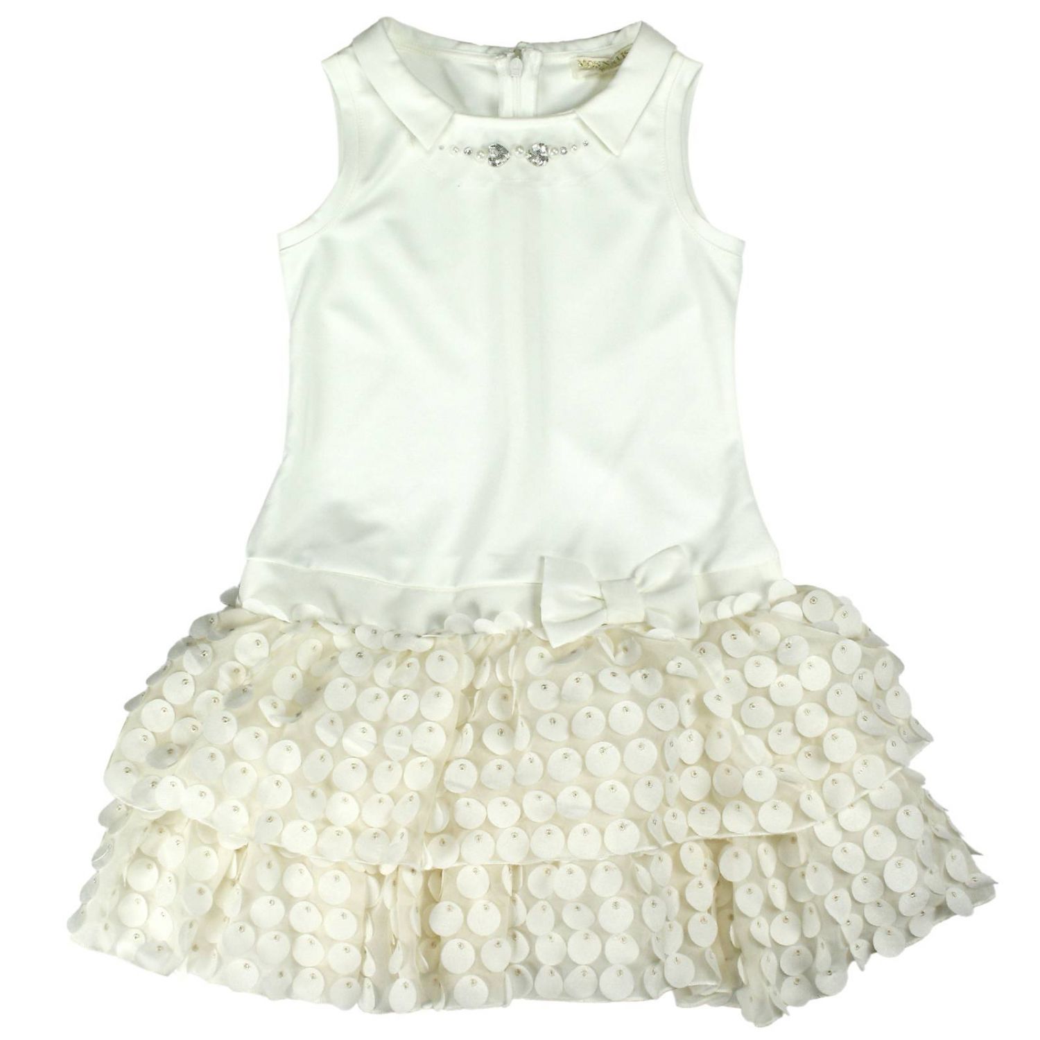 Monnalisa Chic Outlet: | Dress Monnalisa Chic Kids Ivory | Dress ...