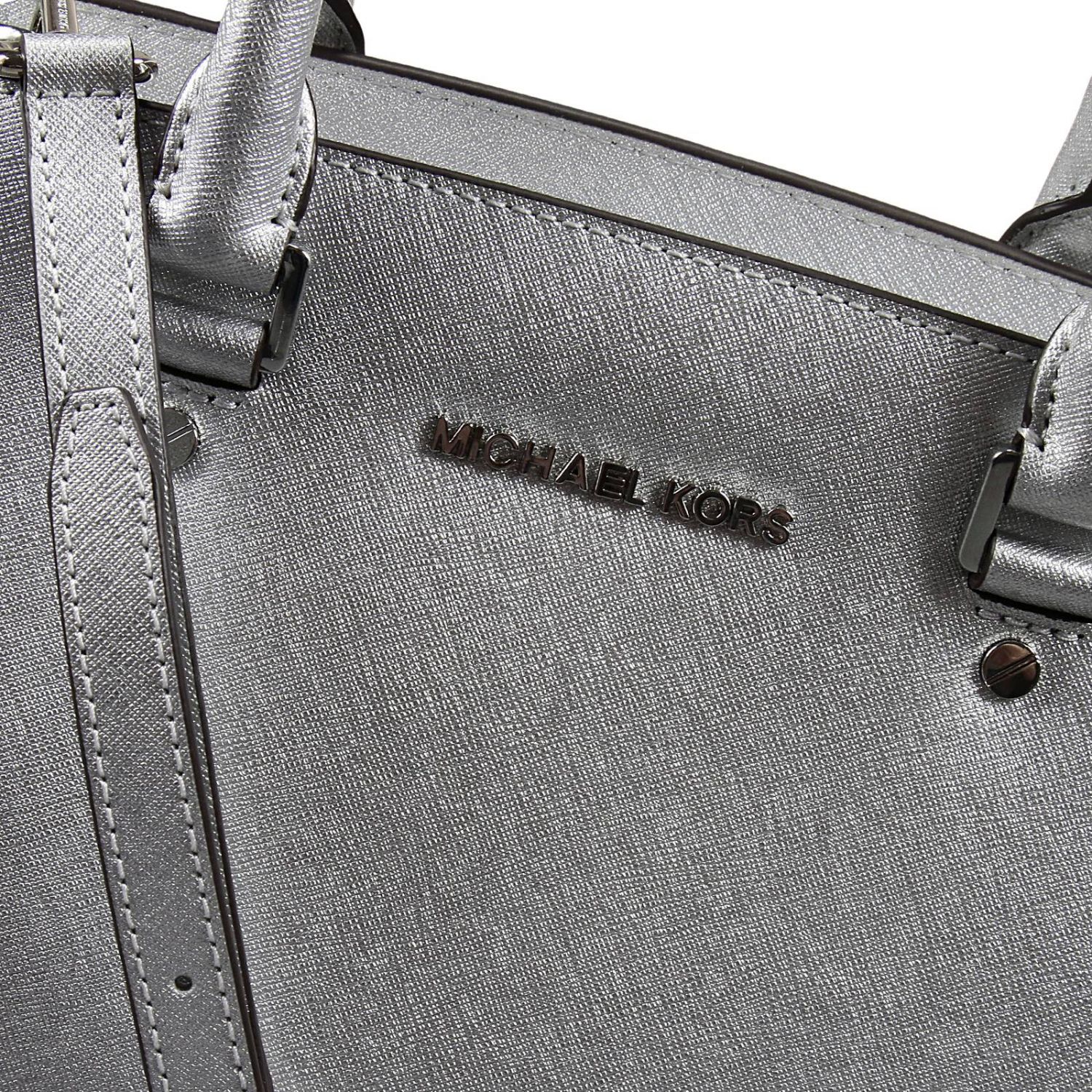 michael kors silver shoulder bag