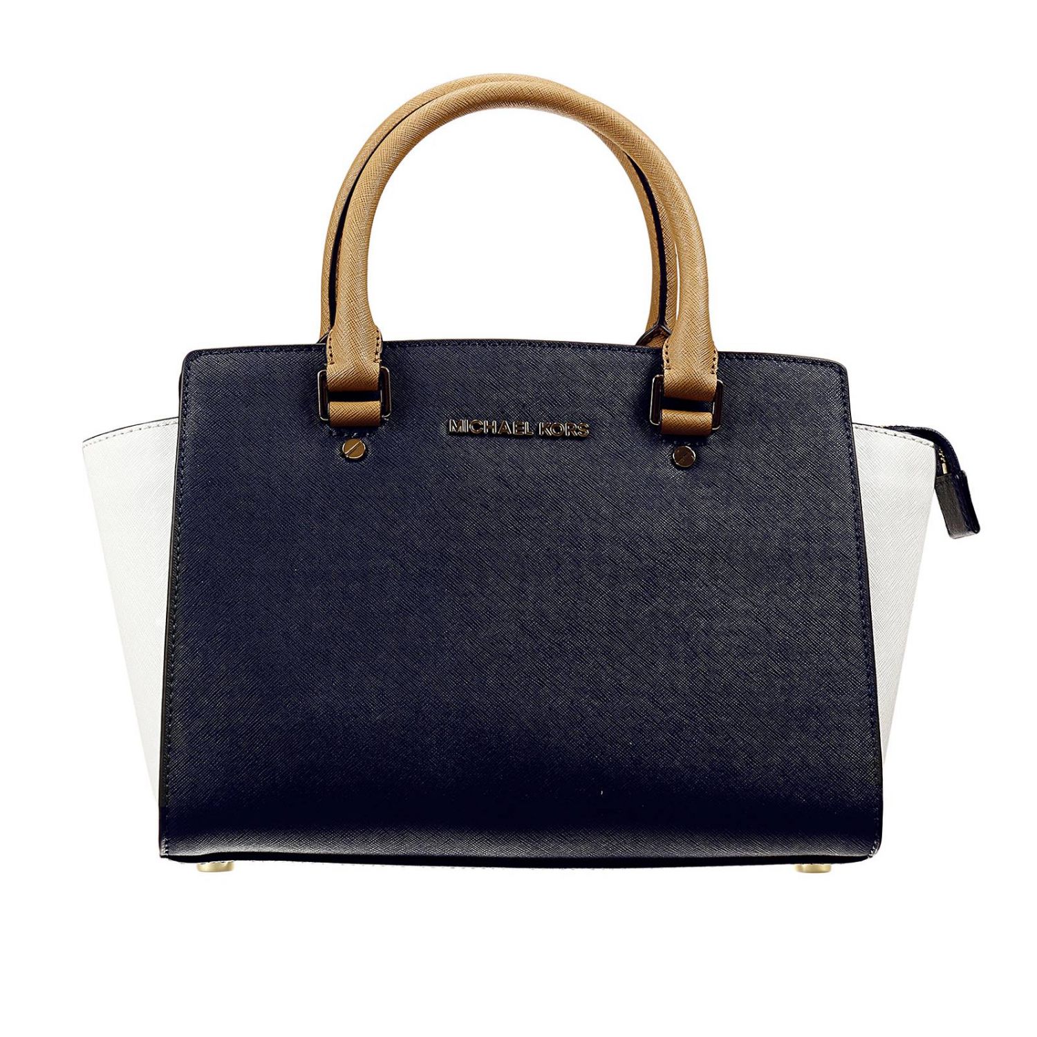MICHAEL KORS BORSA DONNA SELMA MEDIUM SATCHEL SAFFIANIO 18K NAVY