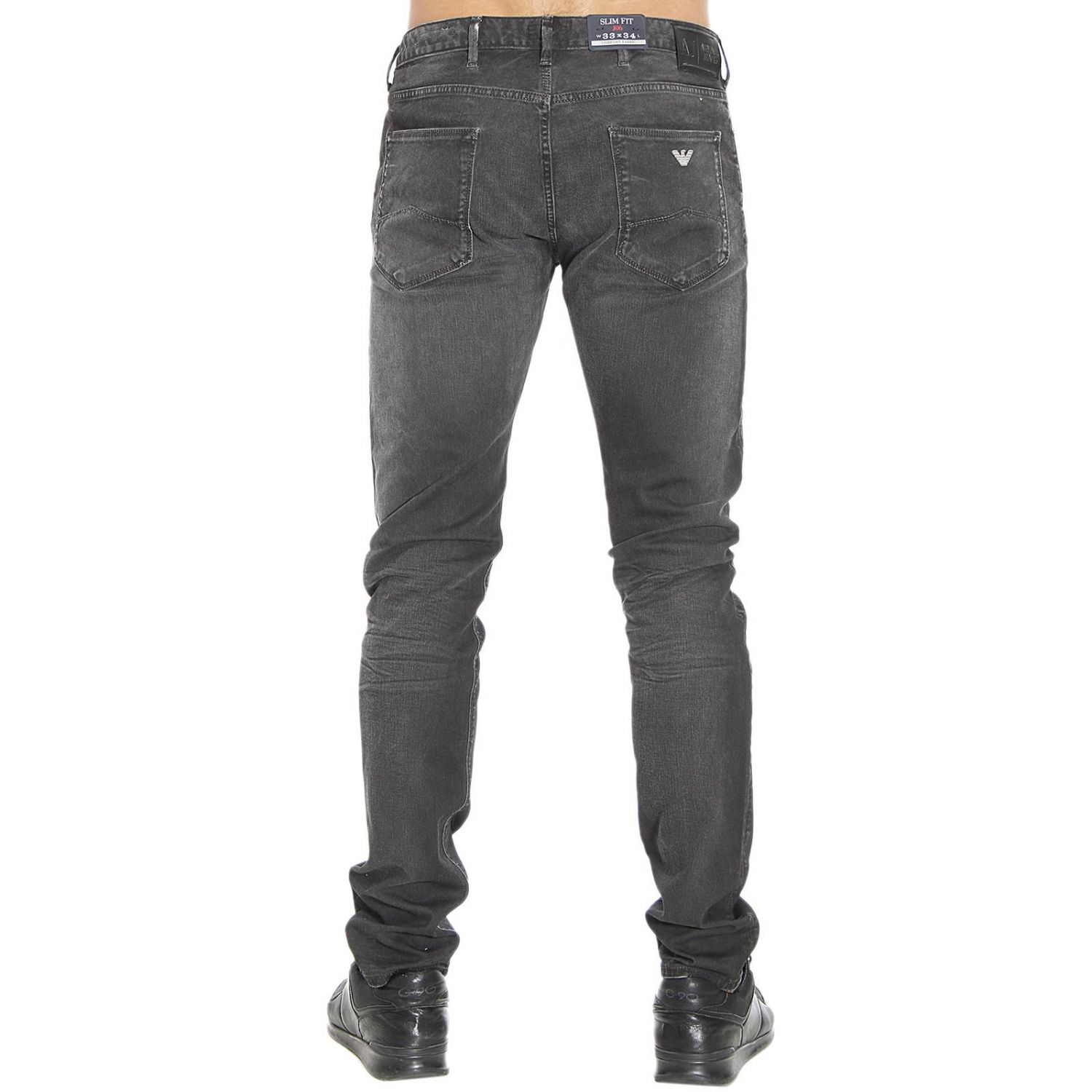 mens black armani jeans