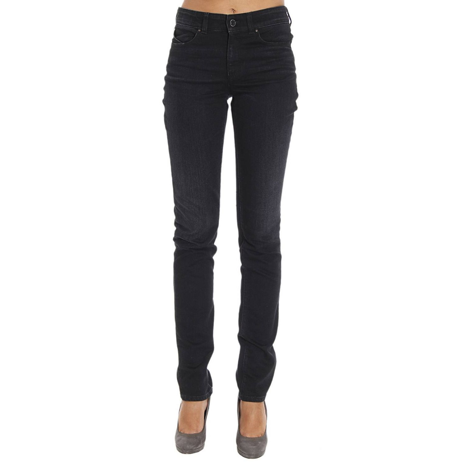 womens black armani jeans