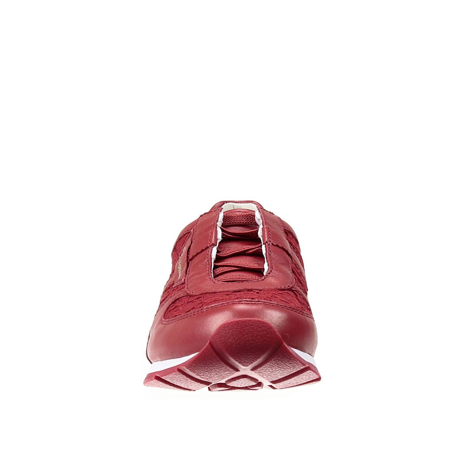 Dolce \u0026 Gabbana Outlet: SNEAKERS PELLE E PIZZO FINTA ALLACCIATA - Rosso | Scarpe  Dolce \u0026 Gabbana d00098 af486 GIGLIO.COM