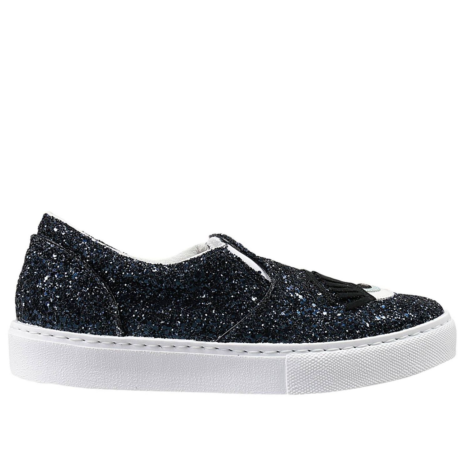 Chiara Ferragni Outlet: SLIP ON GLITTER OCCHI - Blue | Sneakers Chiara  Ferragni cf652 GIGLIO.COM
