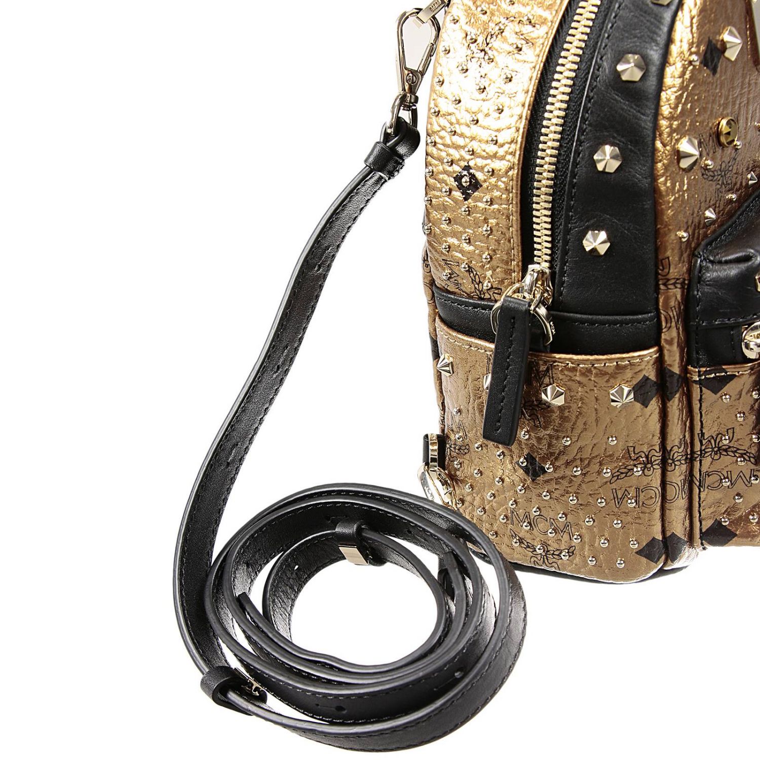 MCM: SPECIAL STARK BEBE BOO EXTRA MINI ZAINETTO BORCHIE - Oro | Zaino Mcm  mwk5ave99 GIGLIO.COM