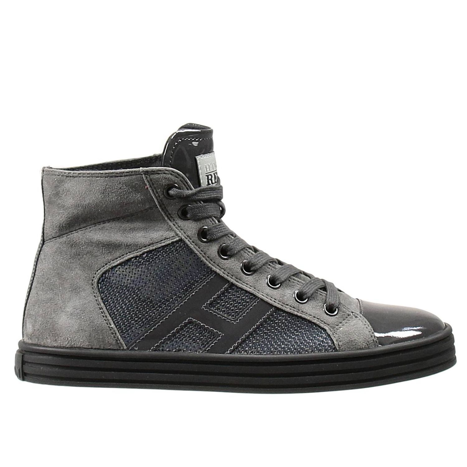 HOGAN: REBEL POLACCO CAMOSCIO E PAILLETTES - Grigio | Sneakers Hogan  hxw14108014 25q GIGLIO.COM