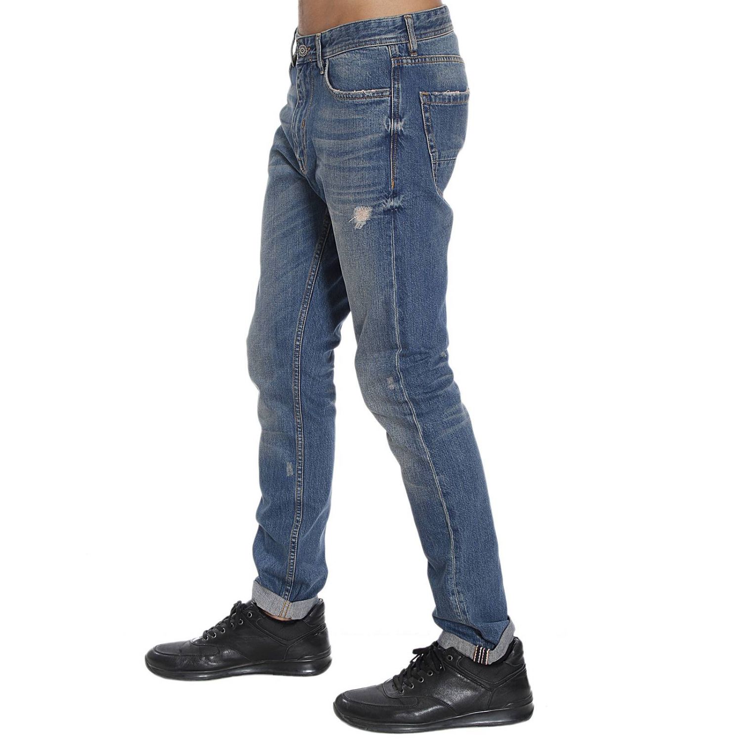 Iceberg Outlet: DENIM NEW YORK SLIM CON MICRO ROTTURE E CIMOSA - Denim |  Jeans Iceberg 2202 6009 GIGLIO.COM