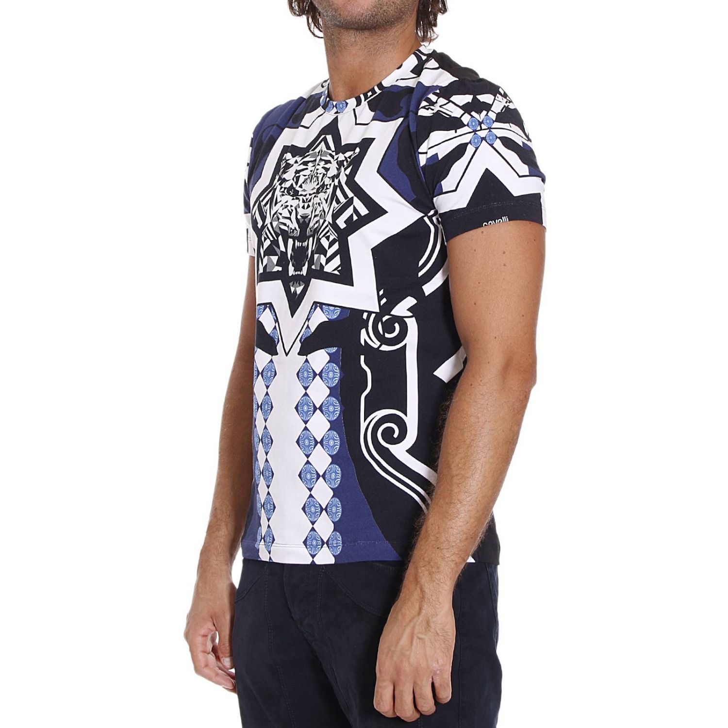 Class Roberto Cavalli Outlet: Camisetas Hombre | Camiseta Class Roberto  Cavalli Hombre Negro | Camiseta Class Roberto Cavalli 661 098 GIGLIO.COM