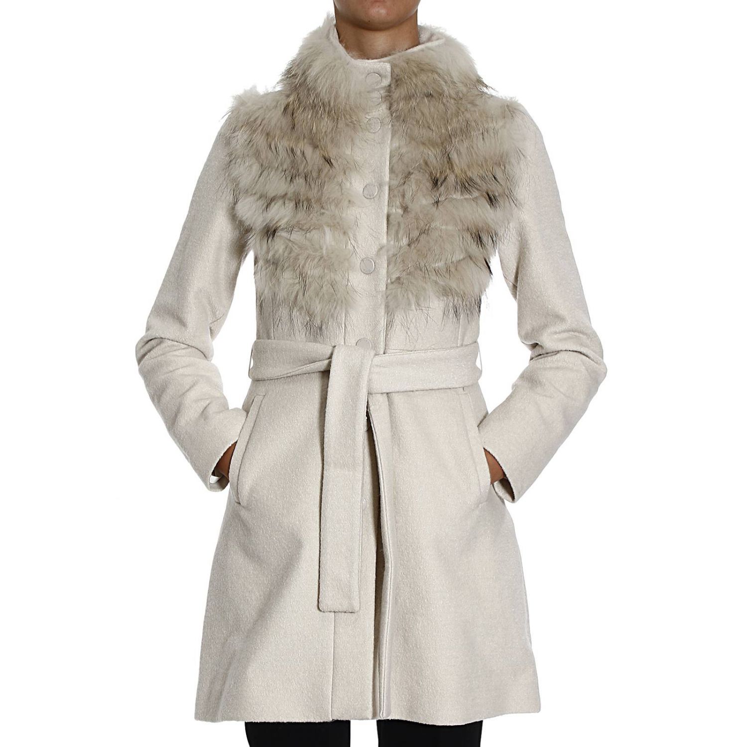 Pinko Outlet: | Coat Pinko Women Grey | Coat Pinko 1g11b9 y1lr GIGLIO.COM