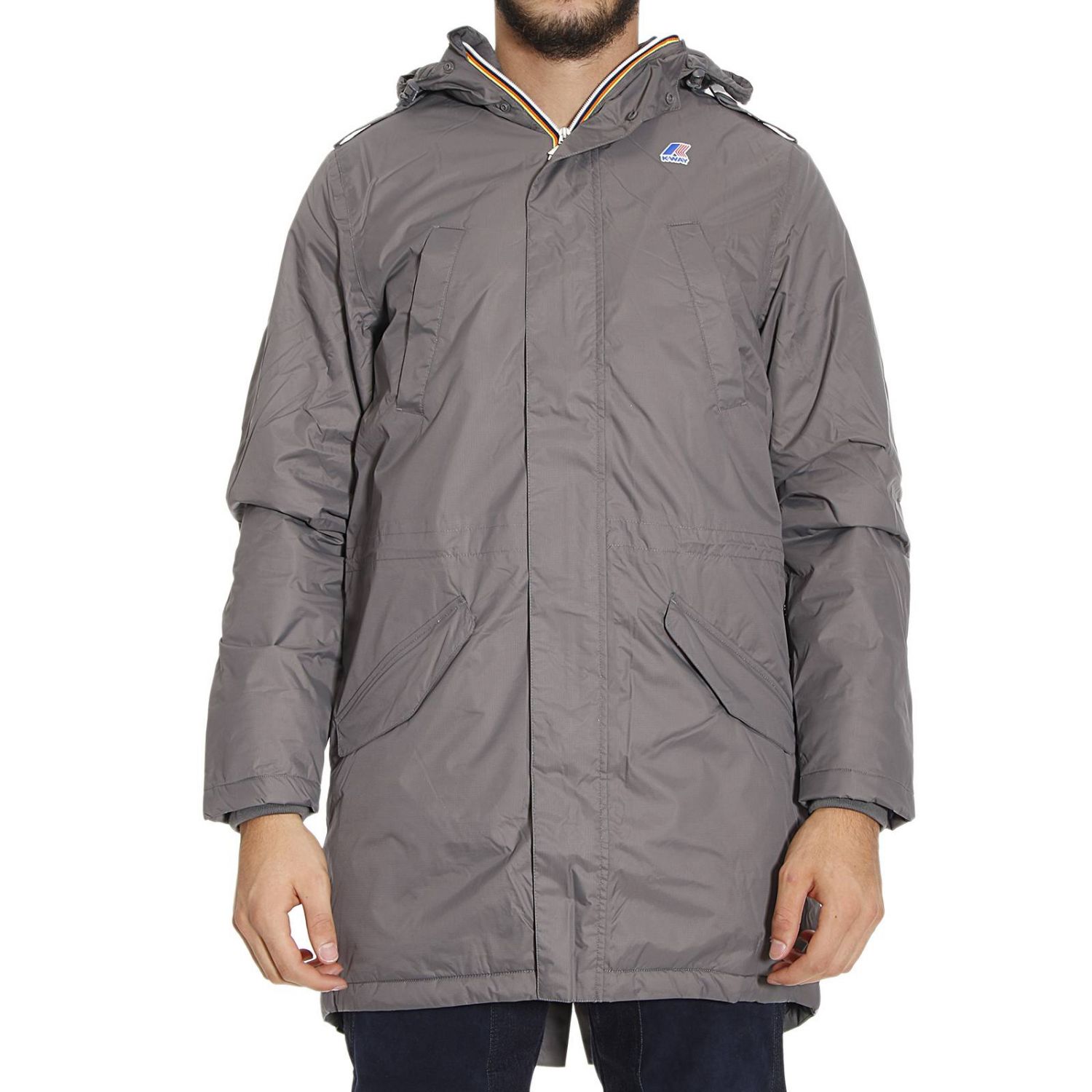 KWay Outlet Jacket KWay Men Grey Jacket KWay k001bm0