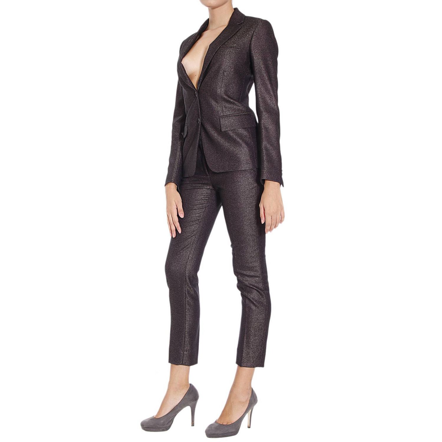 Mauro Grifoni Outlet: TAILLEUR CON PANTALONE LANA SALE E PEPE - Bordeaux |  Blazer Mauro Grifoni lp230870 lq340 GIGLIO.COM