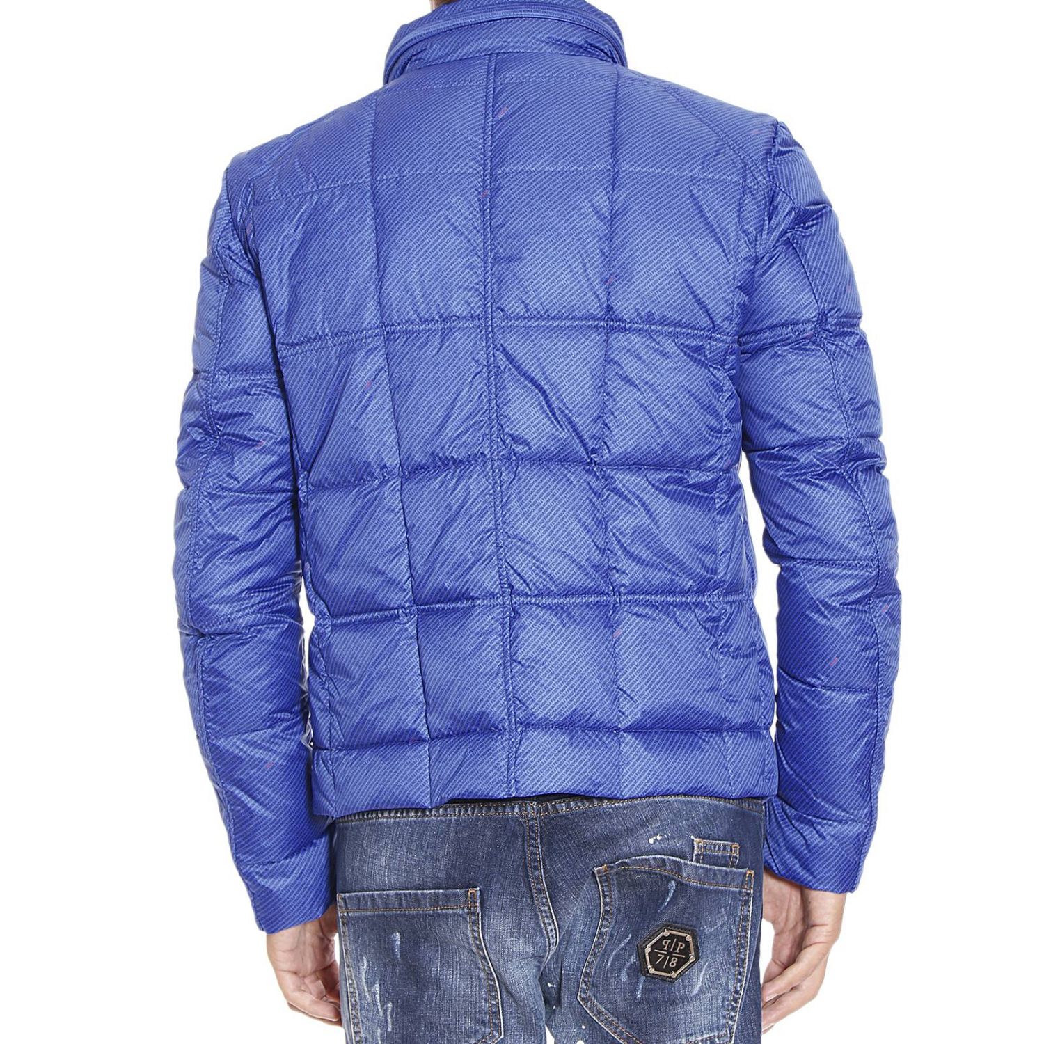 Fendi Outlet: Chamarra Hombre - Azul Oscuro | Chaqueta Fendi faa503 59f  GIGLIO.COM