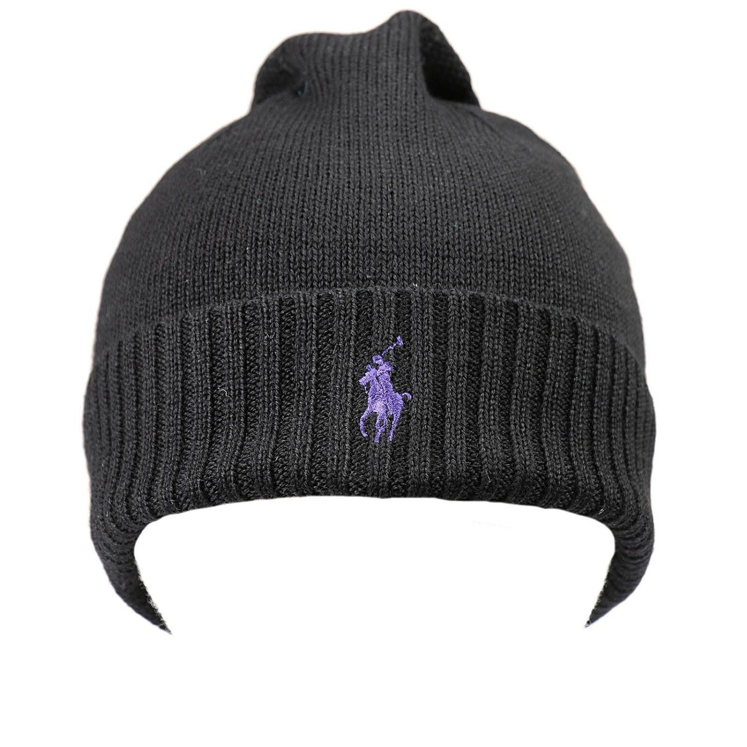 Polo Ralph Lauren Outlet: LANA CON RISVOLTO | Cappello Polo Ralph Lauren  Uomo Nero | Cappello Polo Ralph Lauren a81aha1z w0040 GIGLIO.COM
