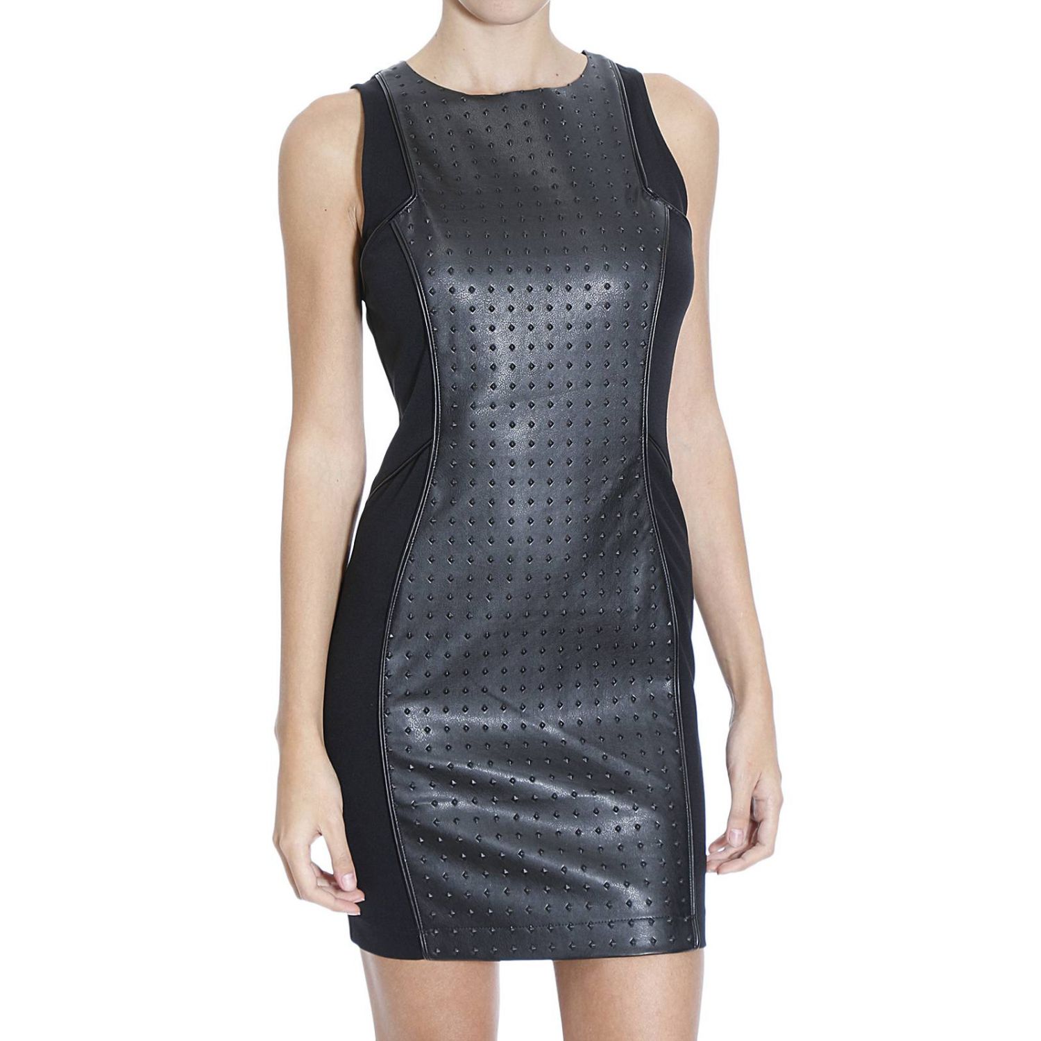 Hanita Outlet: TUBINO PELLE BORCHIATA - Nero | Abito Hanita v1475 1263  GIGLIO.COM