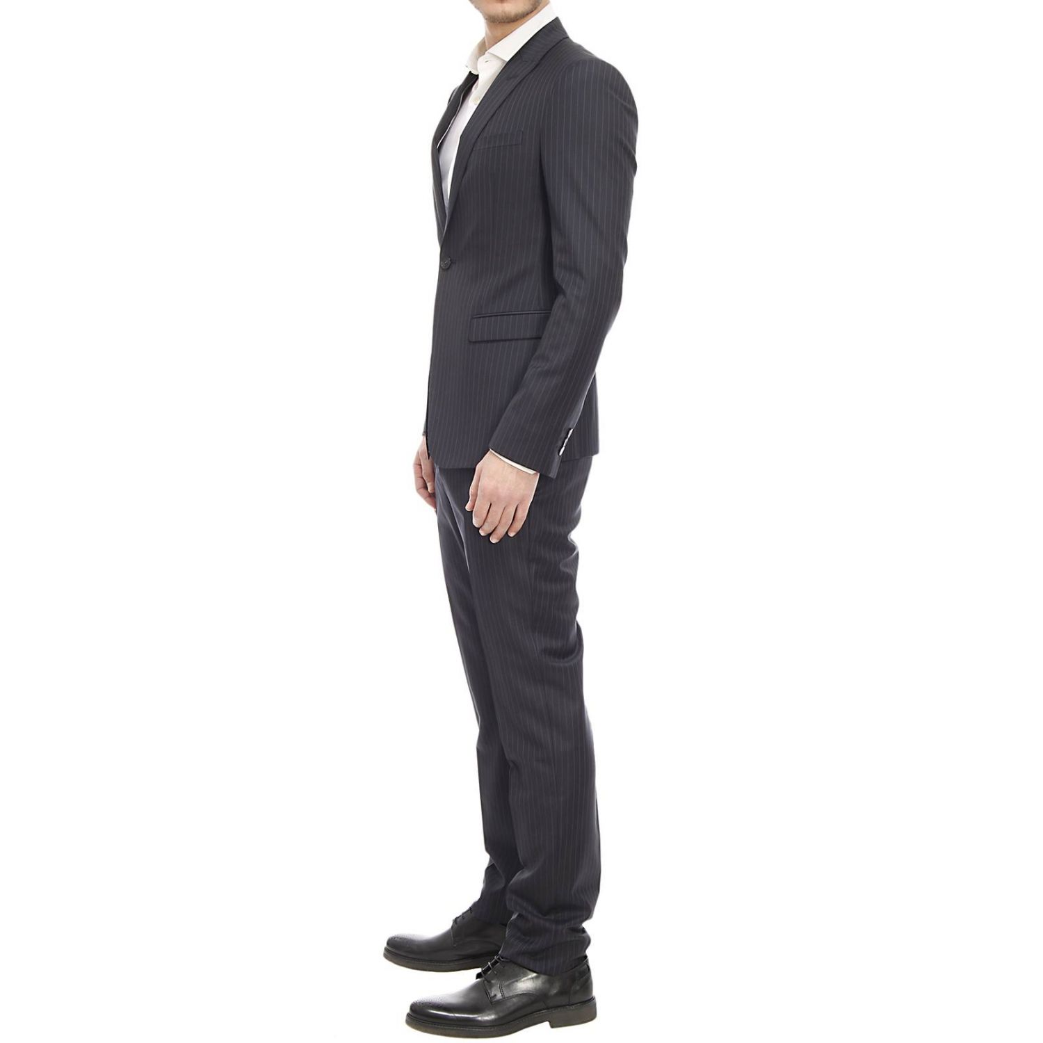 Emporio Armani Outlet: DAVID 1 BOTTONI LANA GESSATO CON PANTALONE FONDO  19CM | Abito Emporio Armani Uomo Blue | Abito Emporio Armani t1v16e t1127  GIGLIO.COM