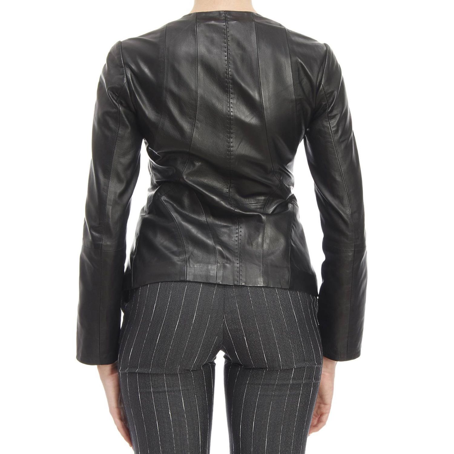 emporio armani women's leather jacket