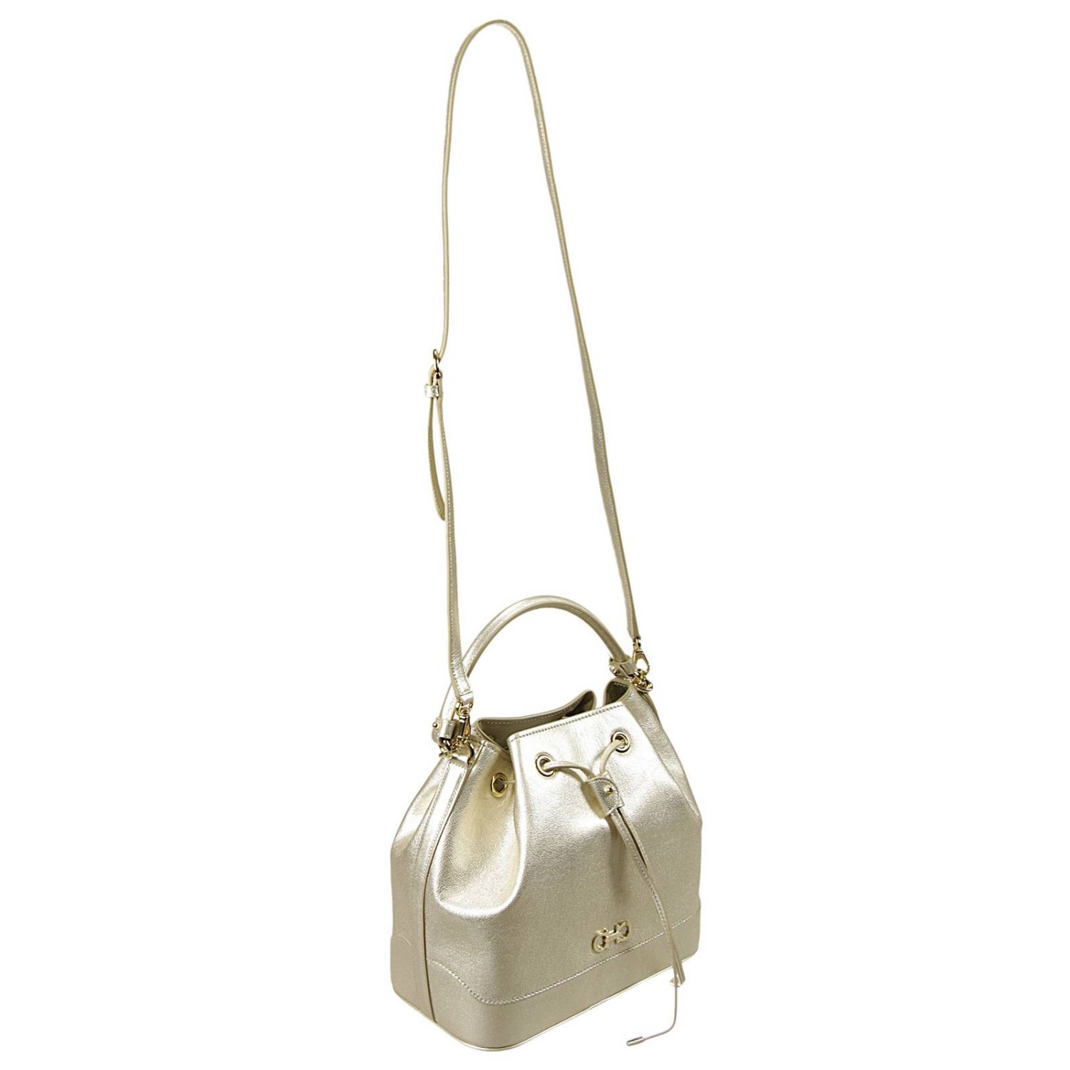 ferragamo gold bag