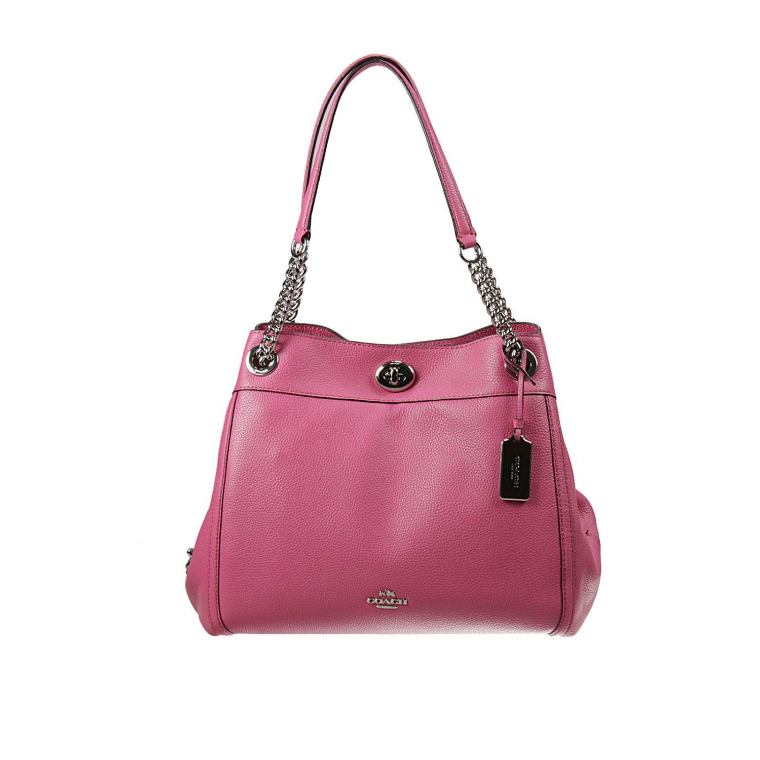 Coach Outlet Shoulder Bag Coach Women Fuchsia Shoulder Bag Coach