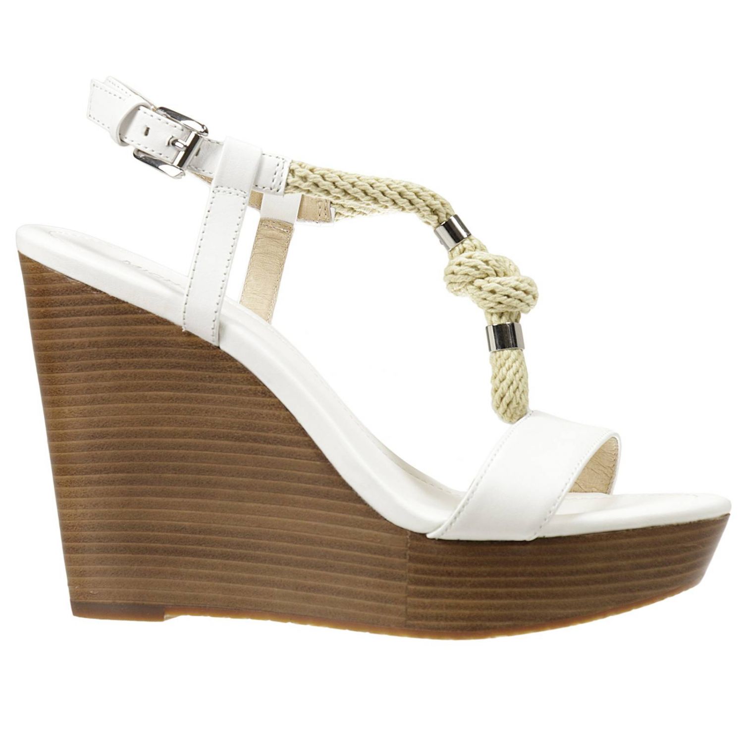 michael kors white wedge shoes