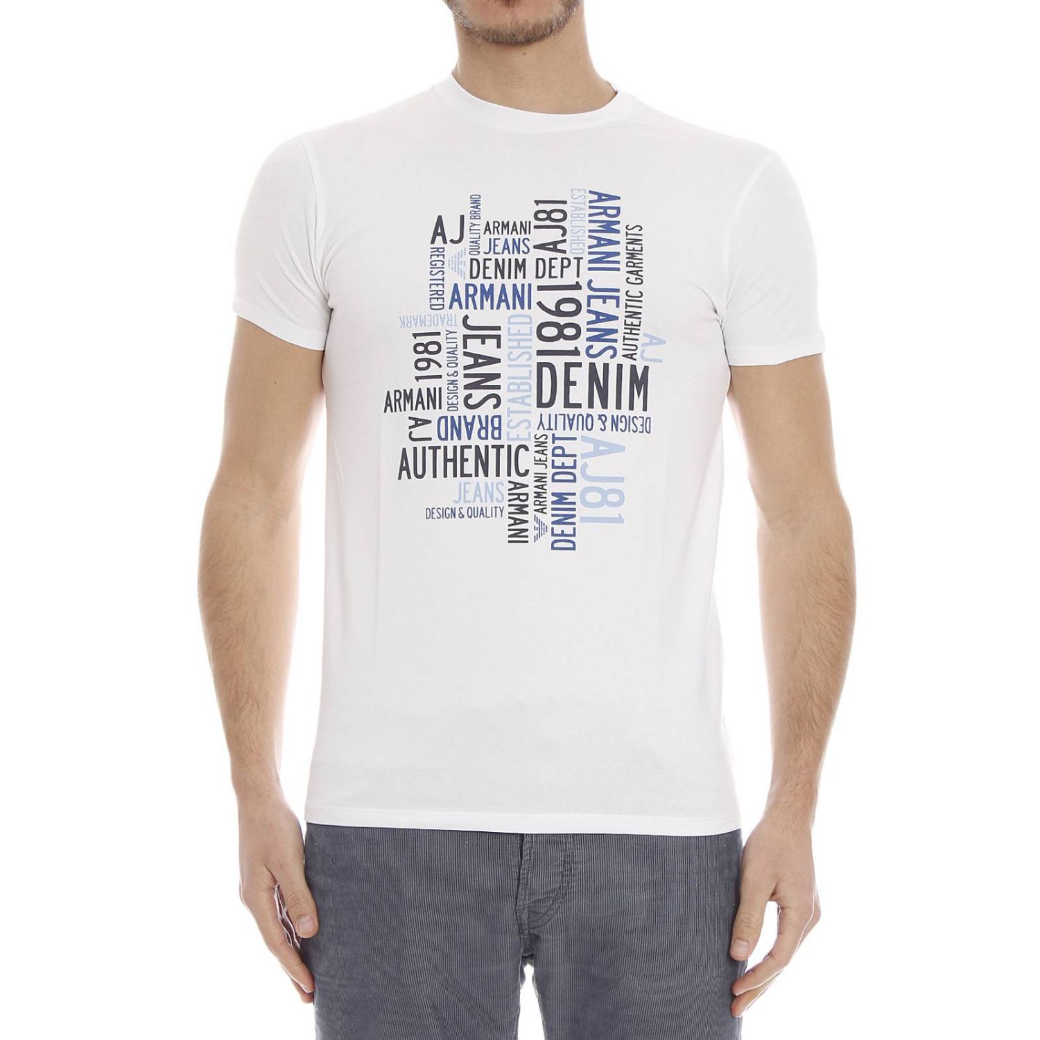Armani Jeans Outlet: - White | T-Shirt Armani Jeans c6h14 da GIGLIO.COM