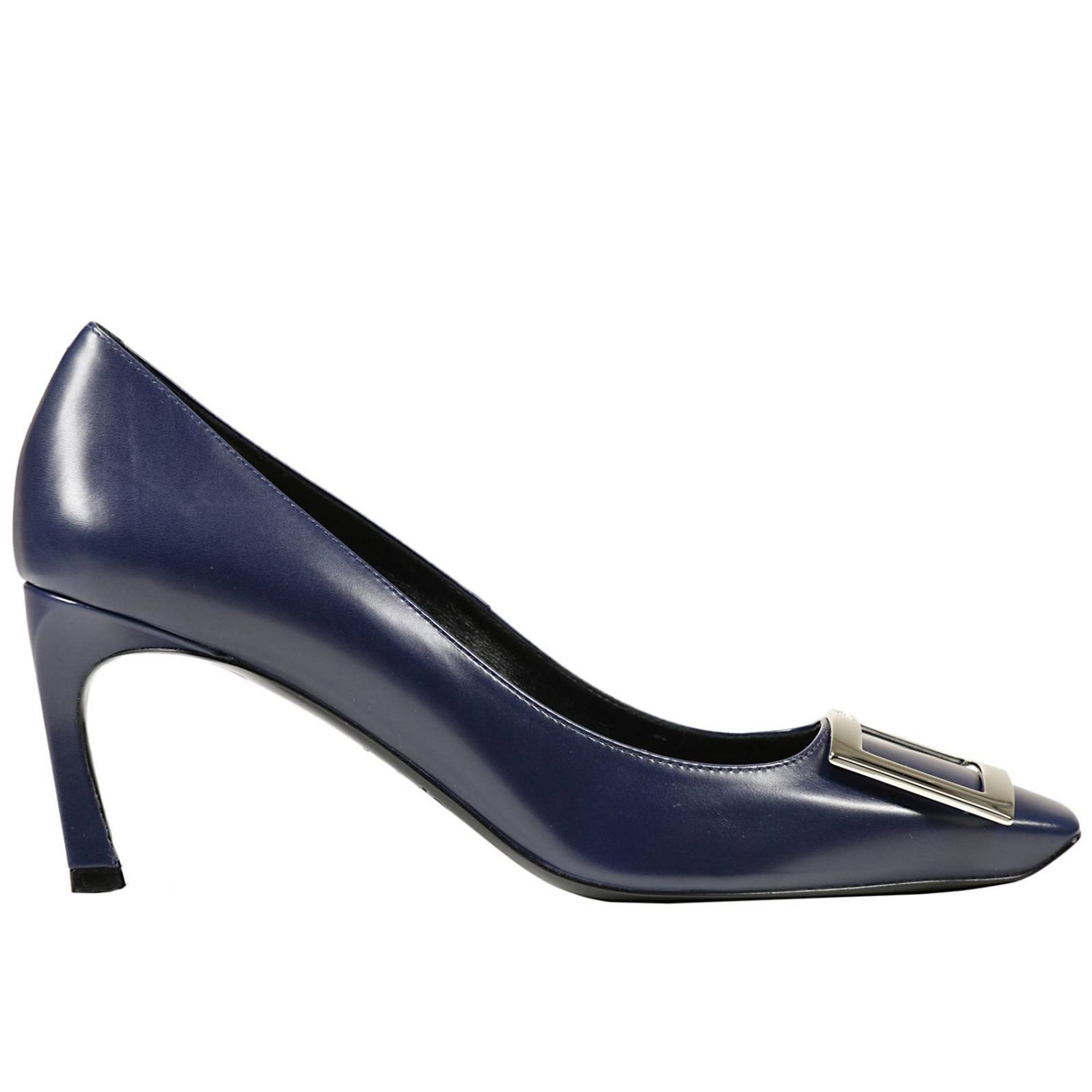 ROGER VIVIER: BELLE VIVER TROMPETTE DÉCOLLETÉ PELLE TACCO 7 | Scarpe Con  Tacco Roger Vivier Donna Blue | Scarpe Con Tacco Roger Vivier rvw40015280  bss GIGLIO.COM