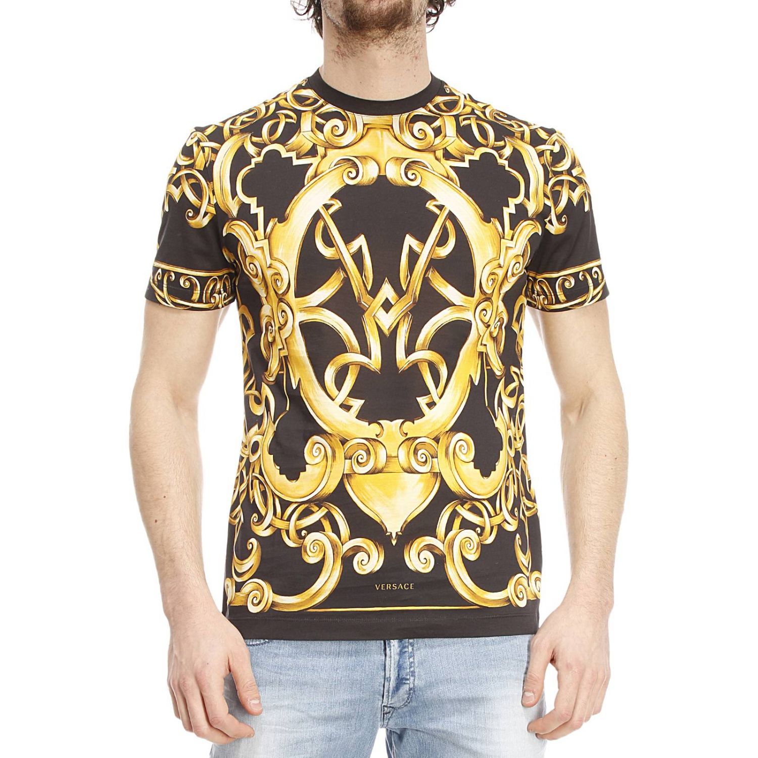 versace t shirt gold