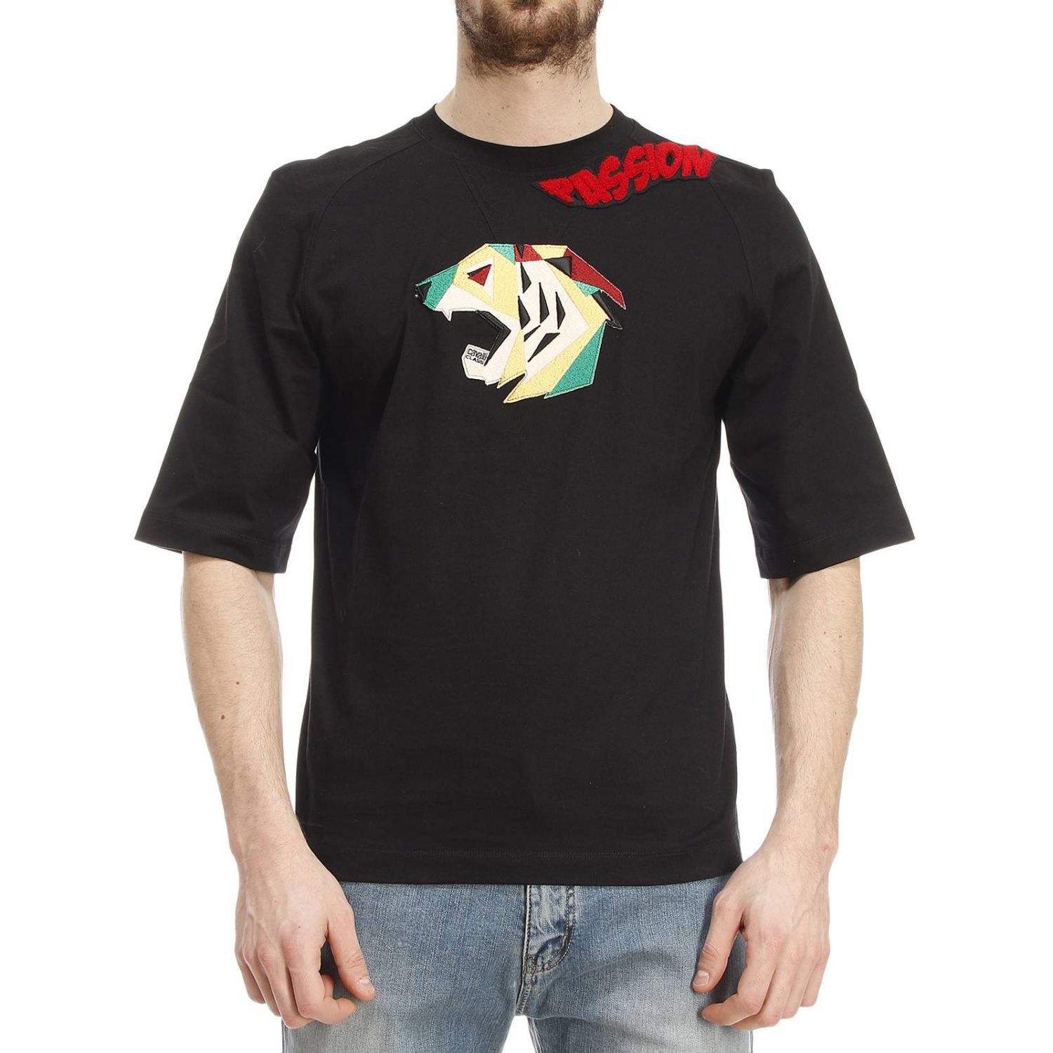 T-Shirt Class Roberto Cavalli Men Black 