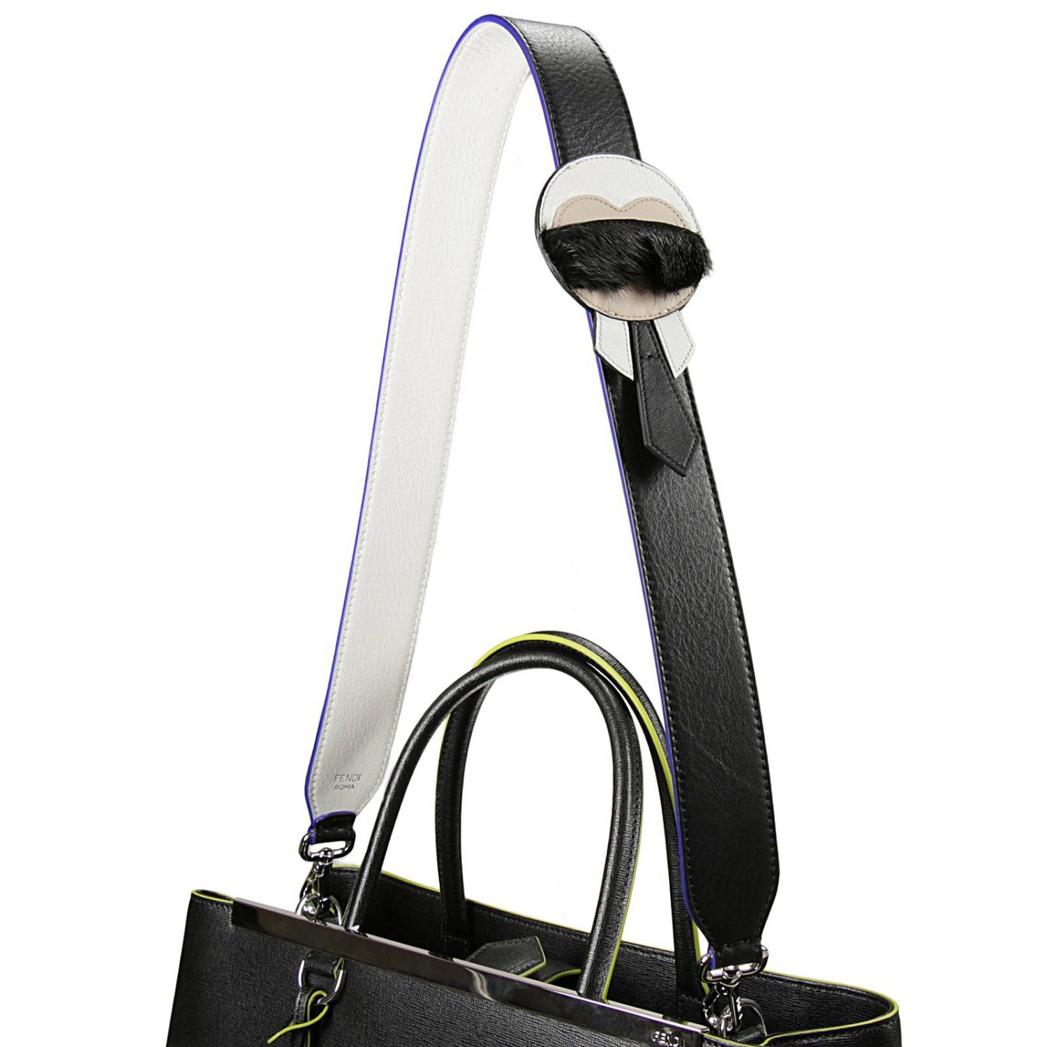  Shoulder Strap Fendi Women Black Shoulder Strap Fendi 8av077 5r7