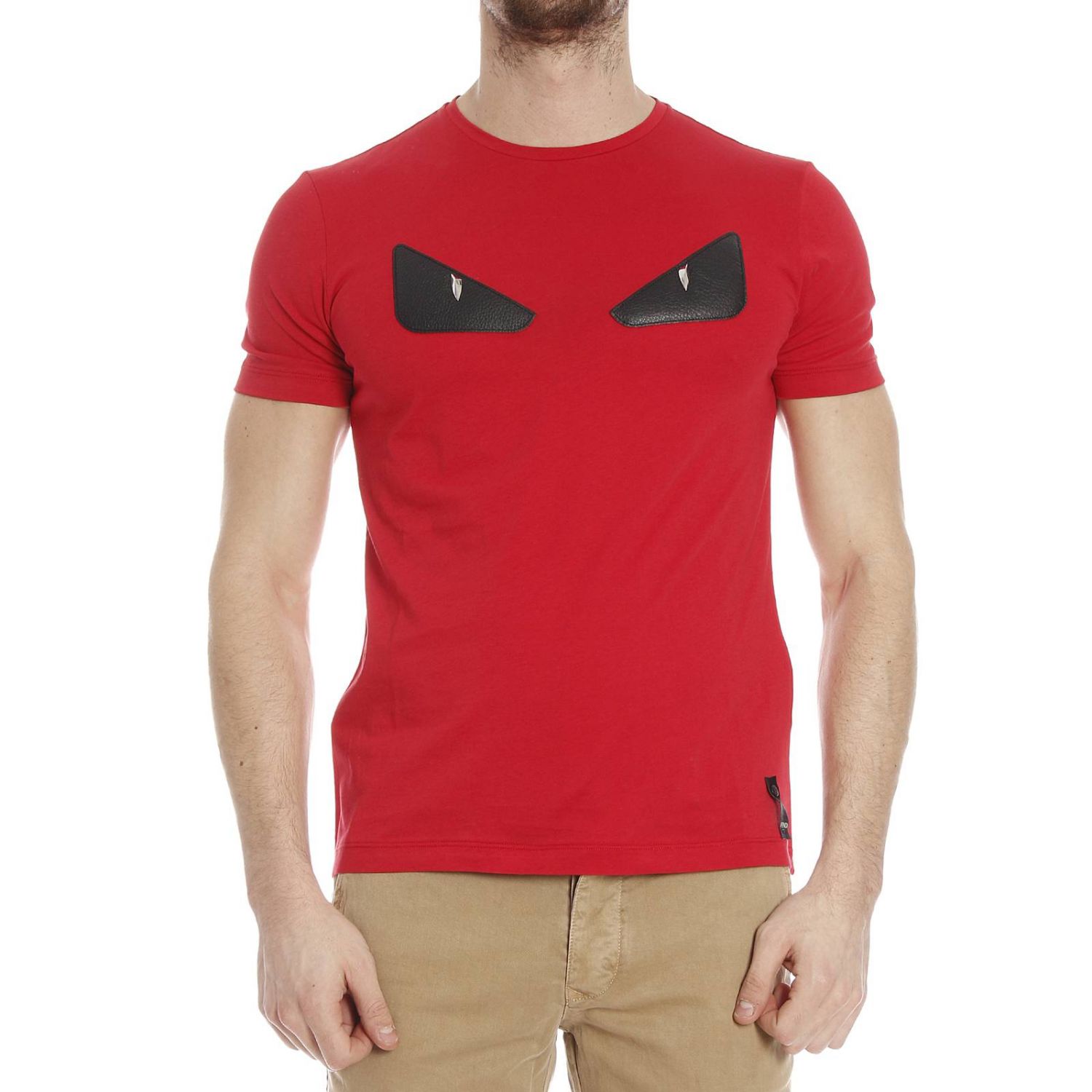 FENDI: | T-Shirt Fendi Men Red | T-Shirt Fendi fy0722 1jf Giglio EN