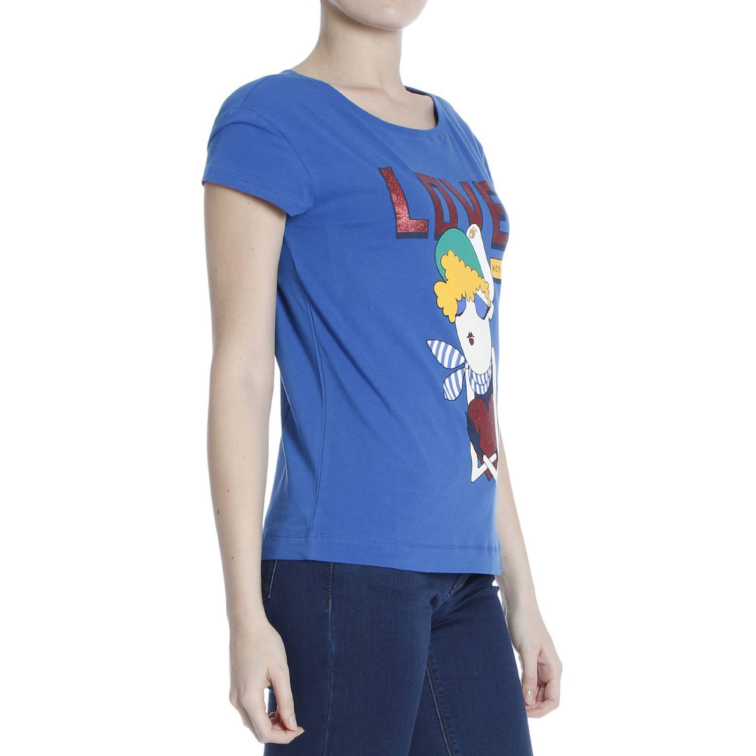 Love Moschino Outlet: | T-Shirt Love Moschino Donna Azzurro | T-Shirt Love  Moschino 4f3005e1512 GIGLIO.COM