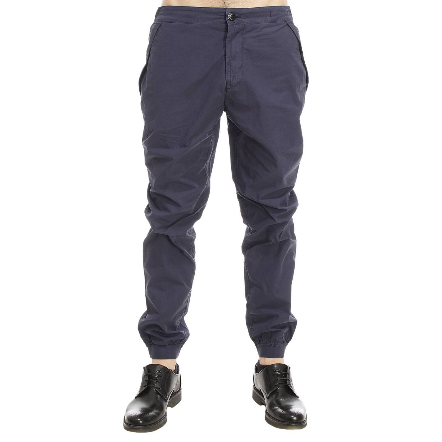 stone island cuffed trousers