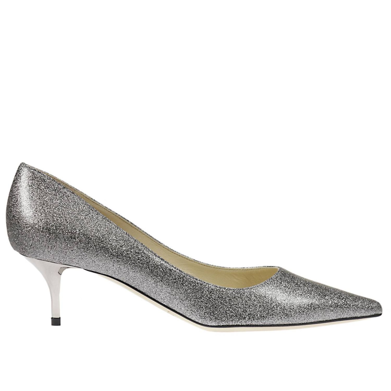 JIMMY CHOO: AZA TACCO 5 DECOLLETE GLITTER - Argento | Scarpe Con Tacco Jimmy  Choo aza tgg GIGLIO.COM