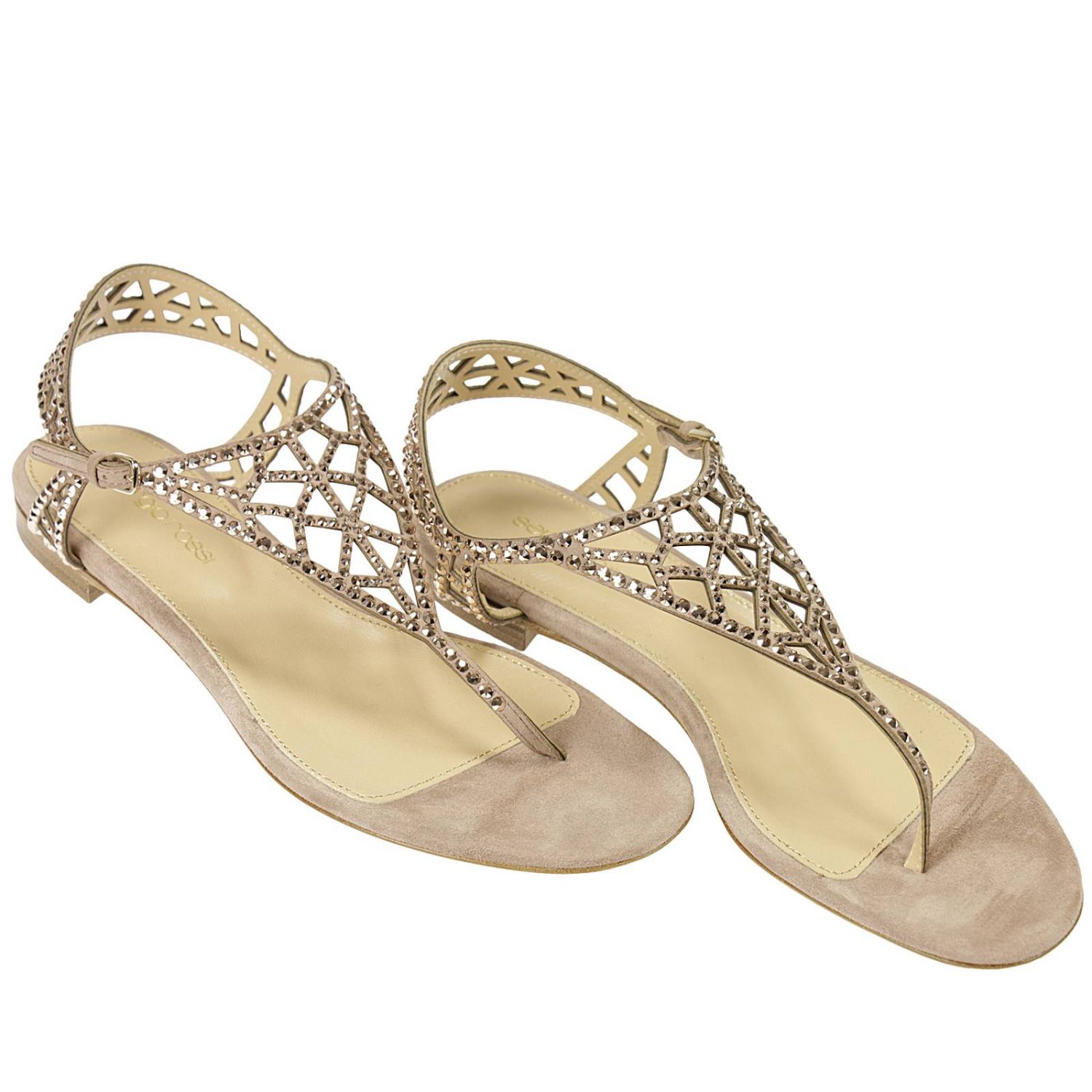 Sergio Rossi Outlet Flat Shoes Sergio Rossi Women Beige Flat Shoes