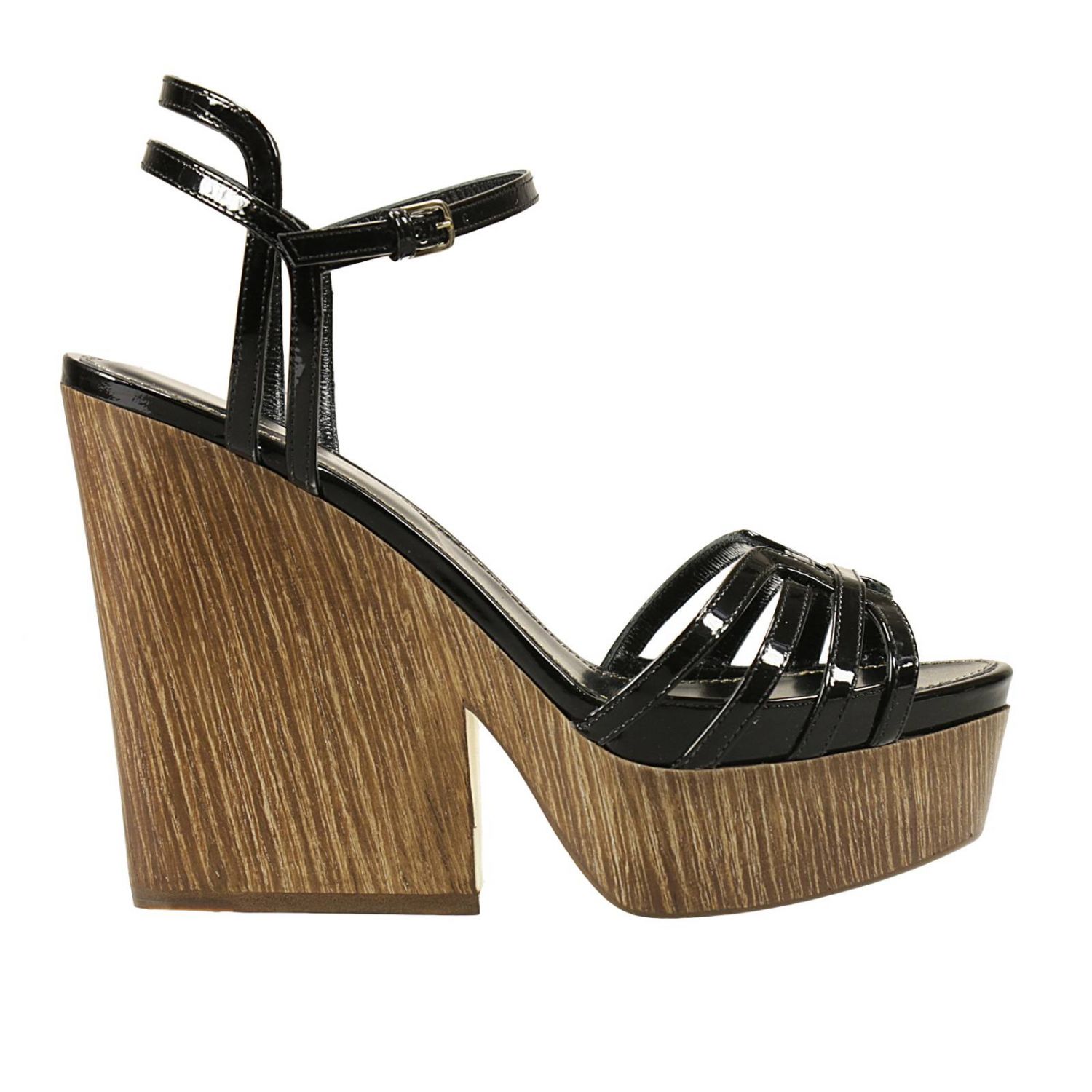 scarpe con zeppa legno