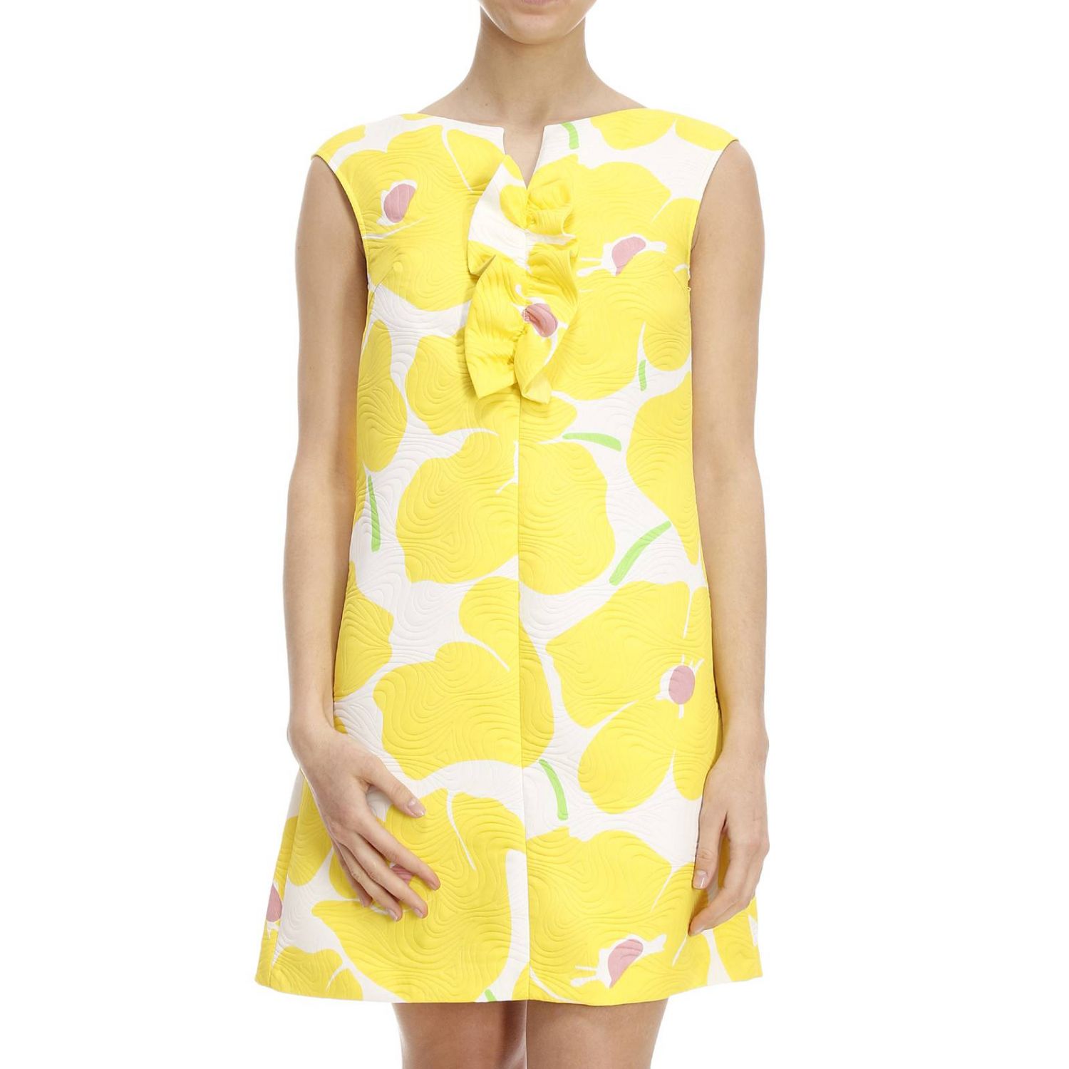 yellow moschino dress